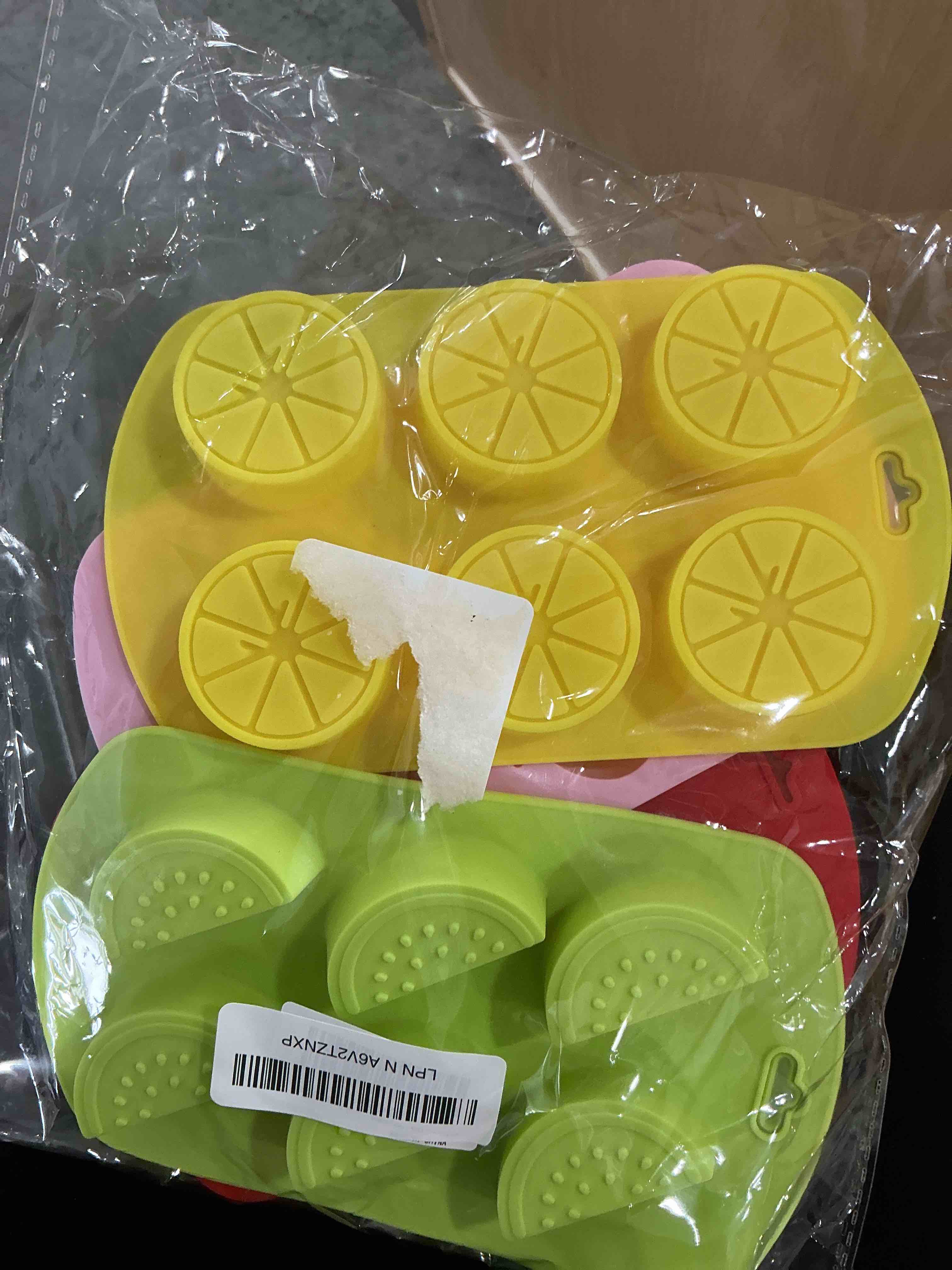 Condition photo showing Good Condition for Fruit Theme Silicone Molds Strawberry Pineapple Watermelon Lemon Candy Molds Set Of 4