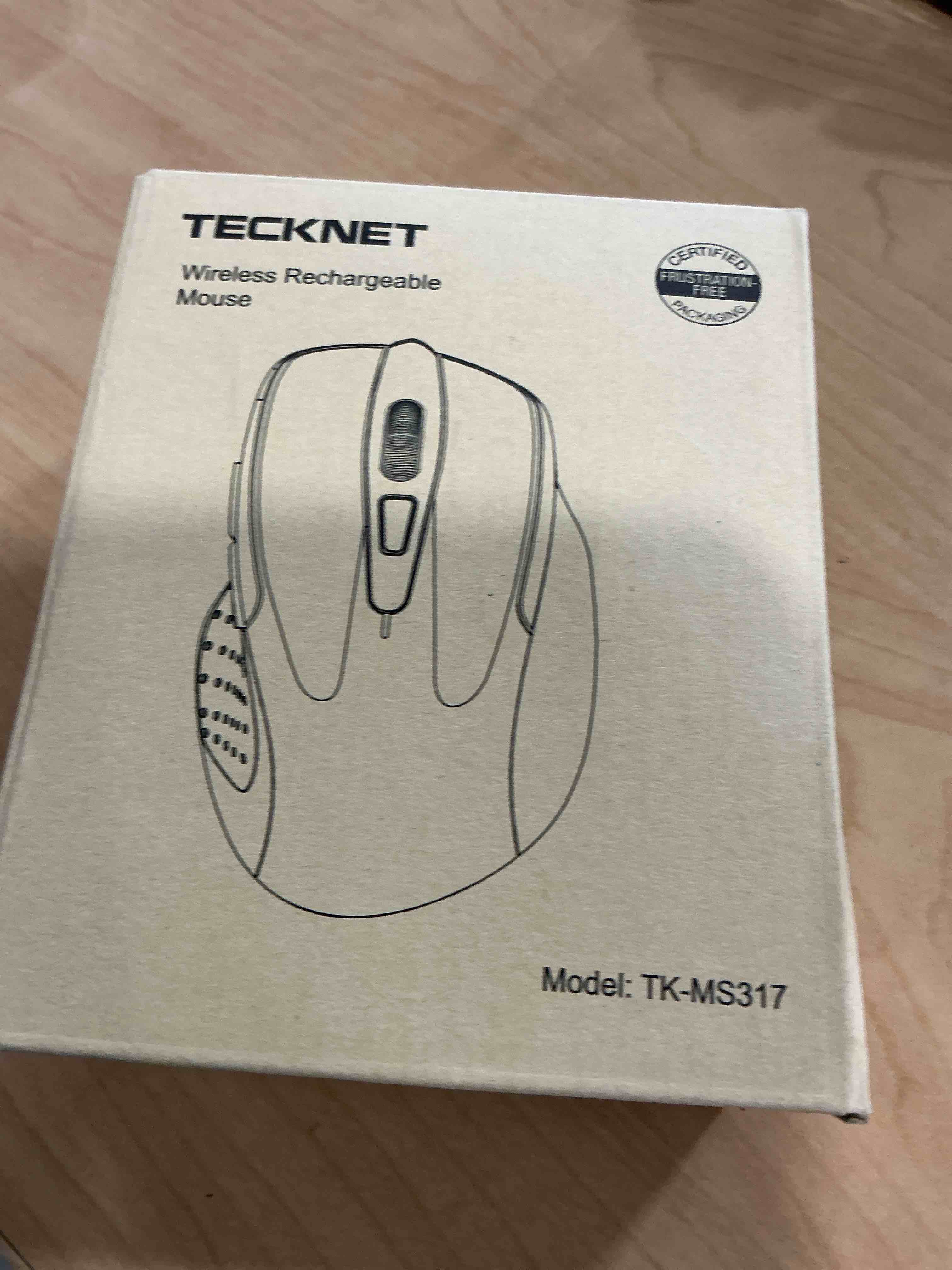 Condition photo showing New/Like New for TECKNET Wireless Mouse (BT5.0/3.0 & 2.4G) Rechargeable 4800 DPI Silent USB A & Bluetooth Mouse 6 Buttons, Wide Compatibility - Grey