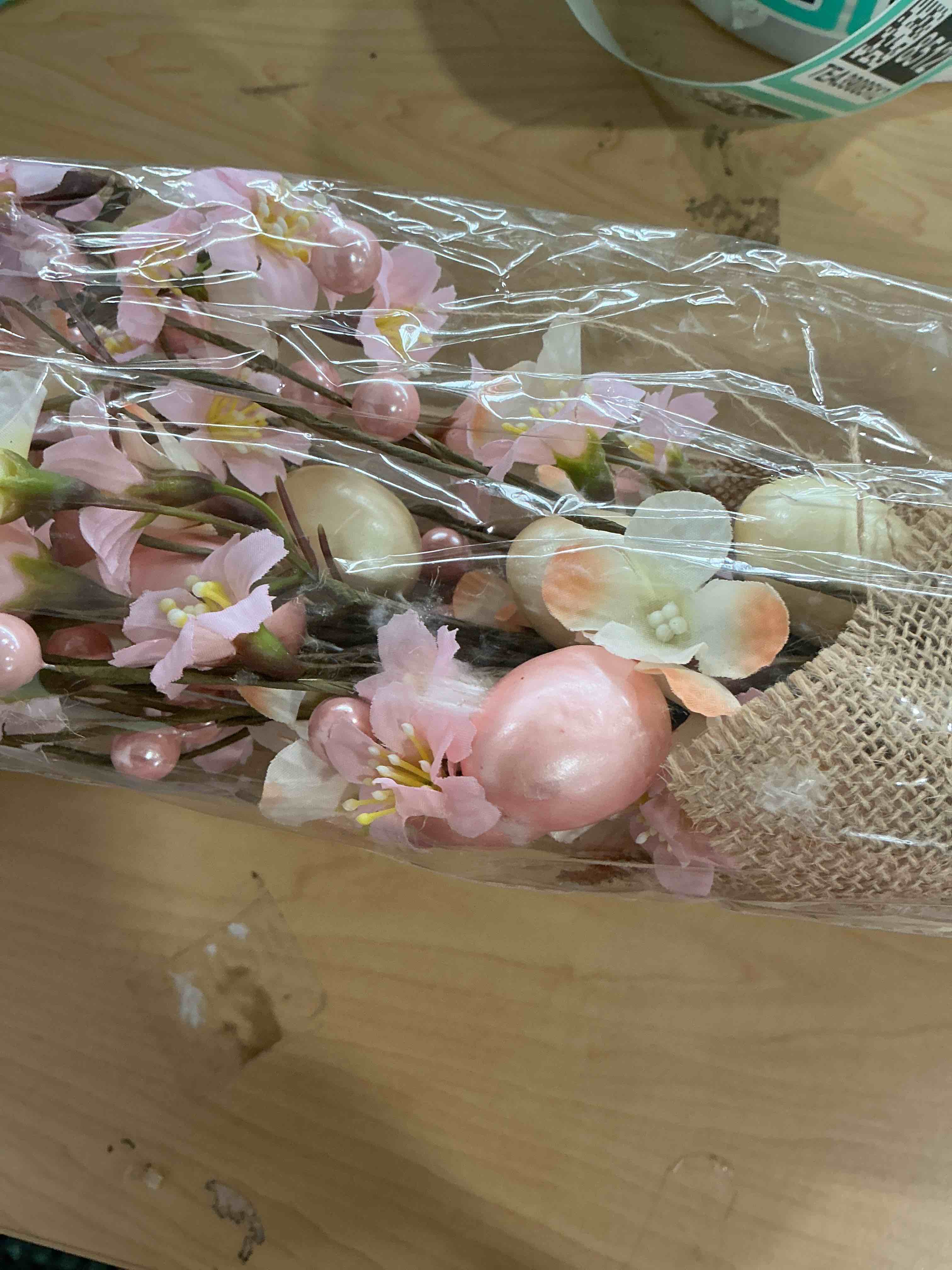 Condition photo showing New/Like New for RoseCraft Easter Decorations, Artificial 18 Inch Easter Egg Tree Tabletop Decor with Delicate Ornaments, for Home Party Wedding Holiday Spring Summer Decoration Pink.