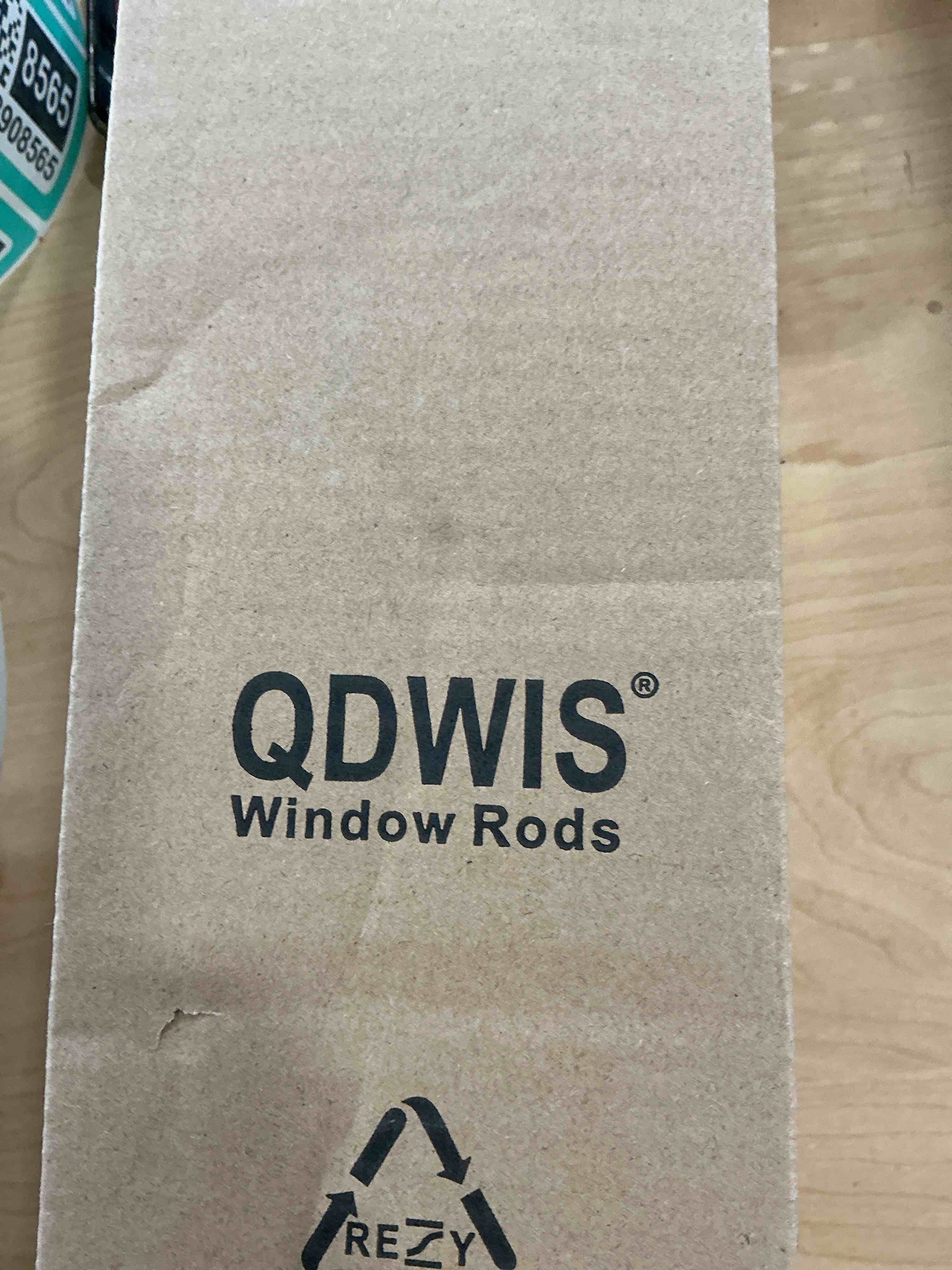 Condition photo showing New/Like New for Wood Curtain Rods for Windows 48 to 84 Inch, 1'' Adjustable Decorative Drapery Rods with Imitation Wood Grain Leaf Pattern Finials, Boho Heavy Duty Window Curtain Rods Set 36''-88'' 36'' - 88'' [1 Pack] Wood Grain