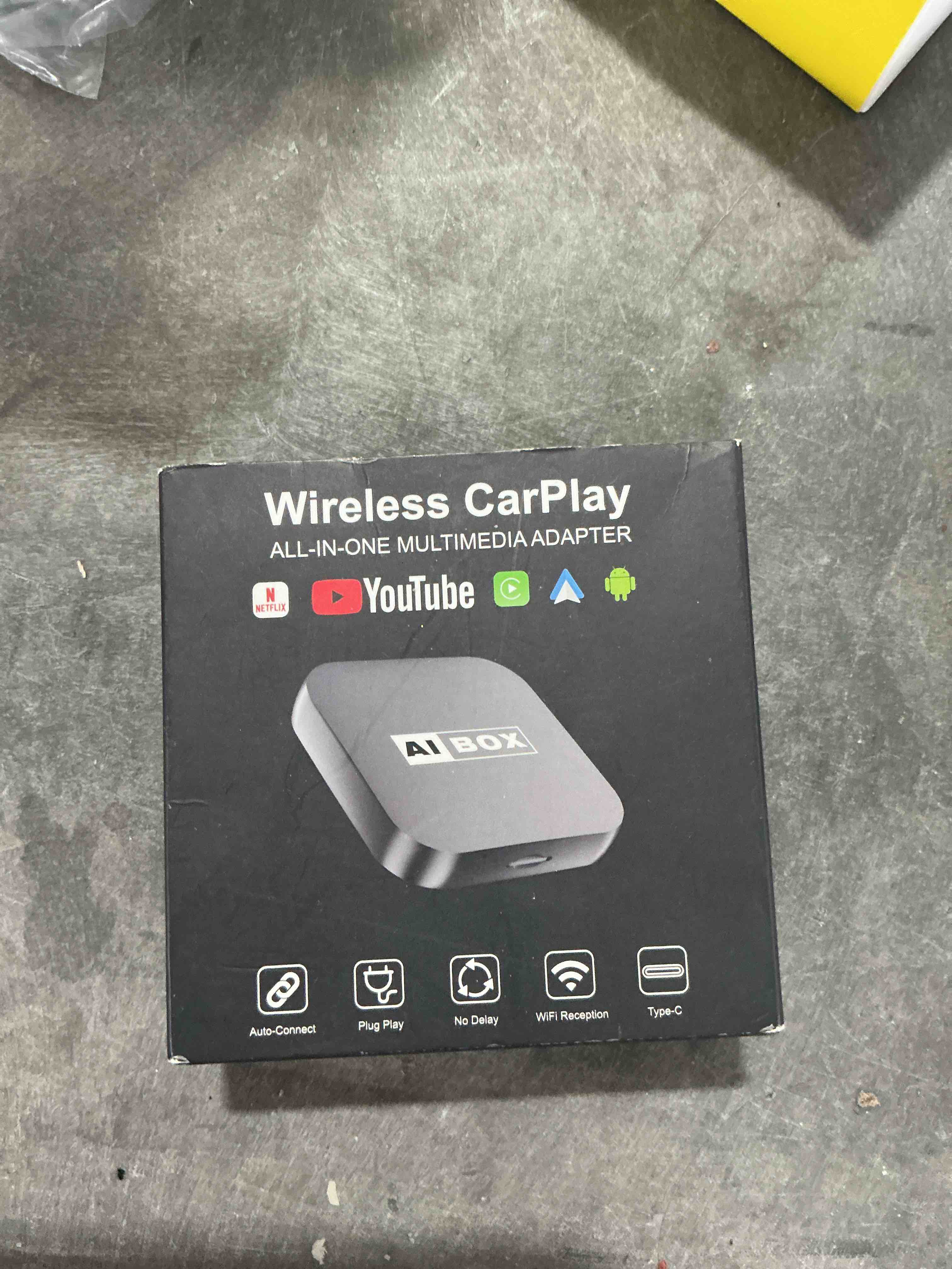 Condition photo showing New/Like New for Wireless Carplay Adapter 2026 Upgrade Netflix Tiktok YouTube, Ai Box 2-in-1 for iPhone Carplay & Android Auto Stable Connect/Reconnect, Plug & Play Convert Wired Carplay to Wireless Adapter