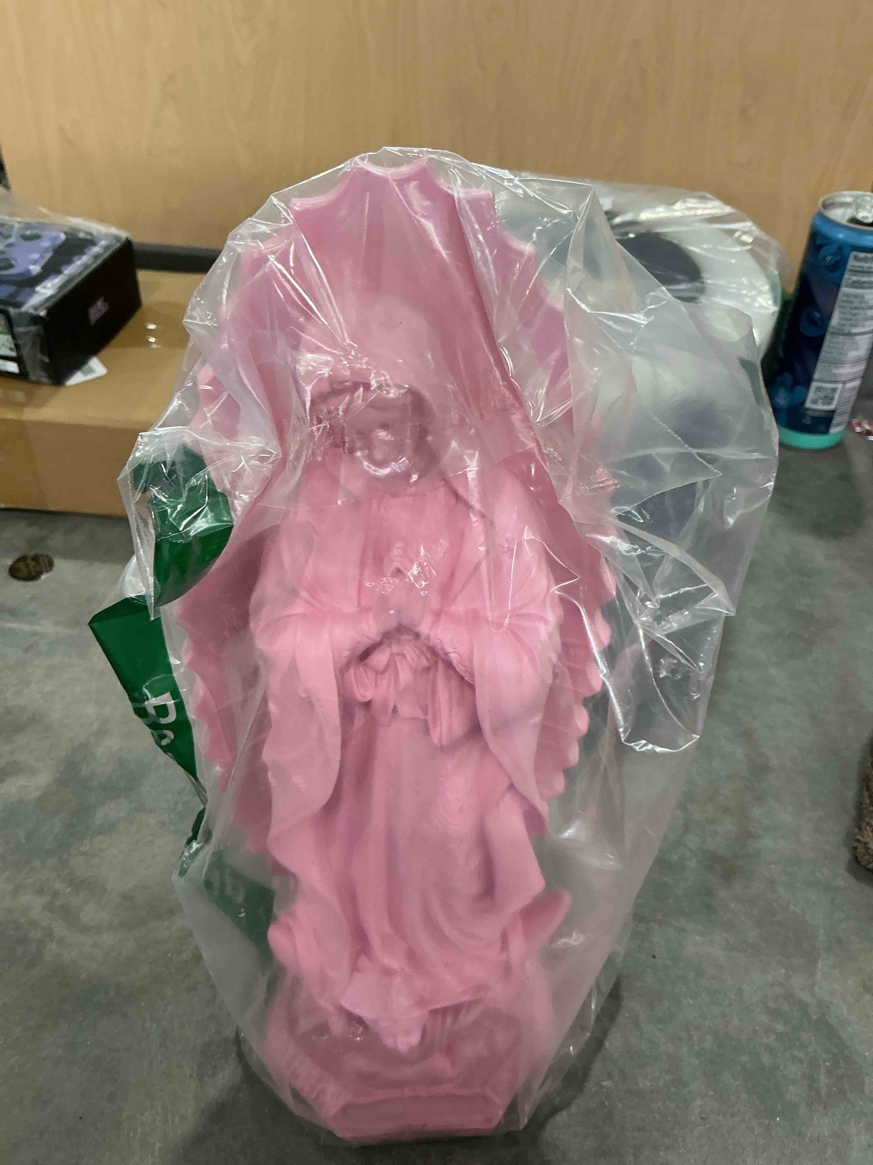 Condition photo showing New/Like New for Virgen de Guadalupe Statues - Religious Pink Virgin Mary Statue, Our Lady of Guadalupe Mother Mary Statue, Catholic Virgencita de Guadalupe, Vrgin Mary Jesus Figurines for Home Decor Gifts, 12 Inch Pink 12in