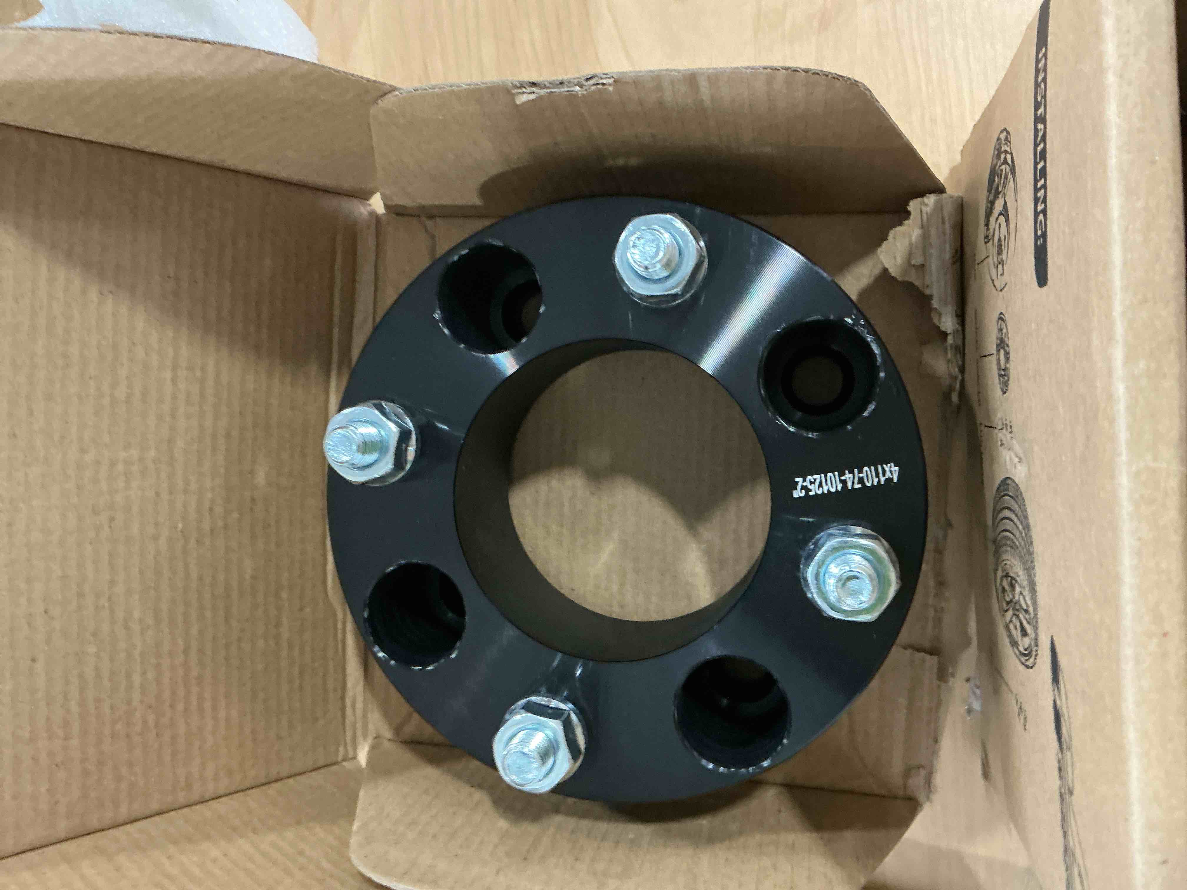 Condition photo showing New/Like New for GAsupply ATV 4x110 Wheel Spacers 2 inch, Black ATV Wheel Adapters Spacers 74mm Hub Bore 10×1.25 Studs, Compatible with Honda, Suzuki, Bombardier, 2 Pack 2"-10×1.25 -2pc black