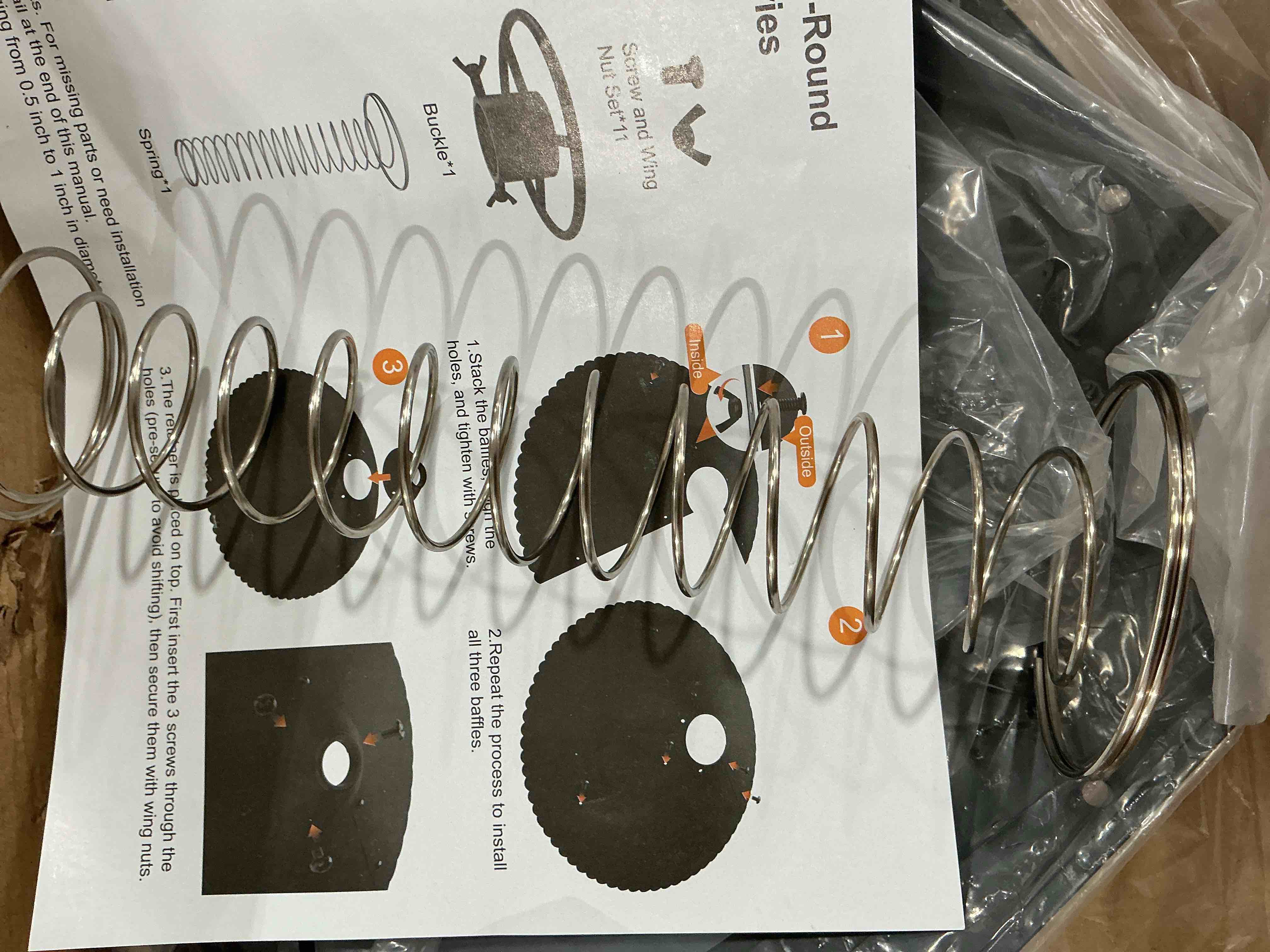 Condition photo showing New/Like New for Metal Squirrel Baffle - Squirrel Baffle for Bird Feeder Pole, Upgrade Spring Motion Design for Better Protection, 19 Inch Heavy Duty Guard for Outside Bird Feeder Pole Mount