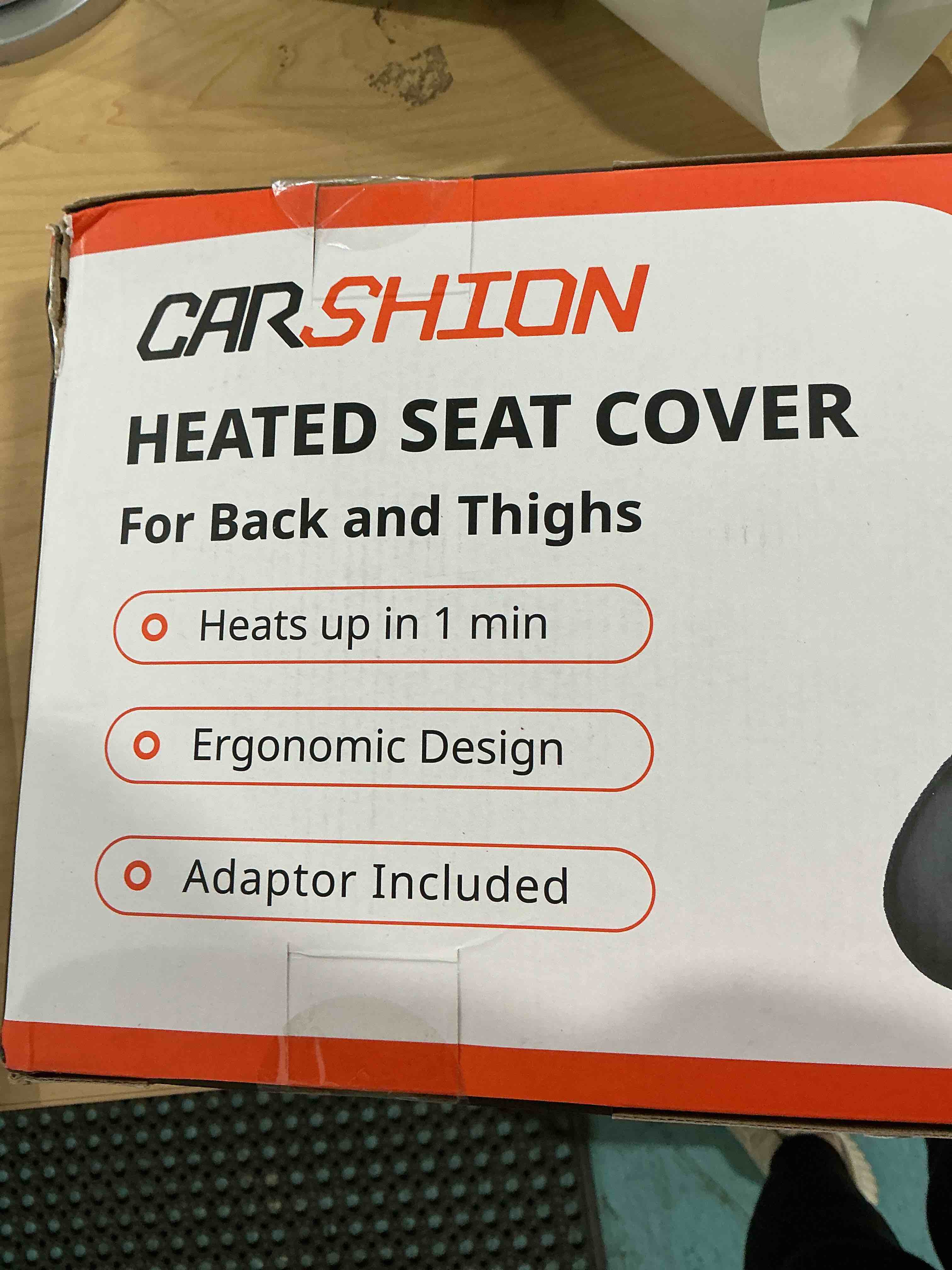Condition photo showing New/Like New for CARSHION 47.2-inch Long Seat Cushion with Heat for Back and Thighs