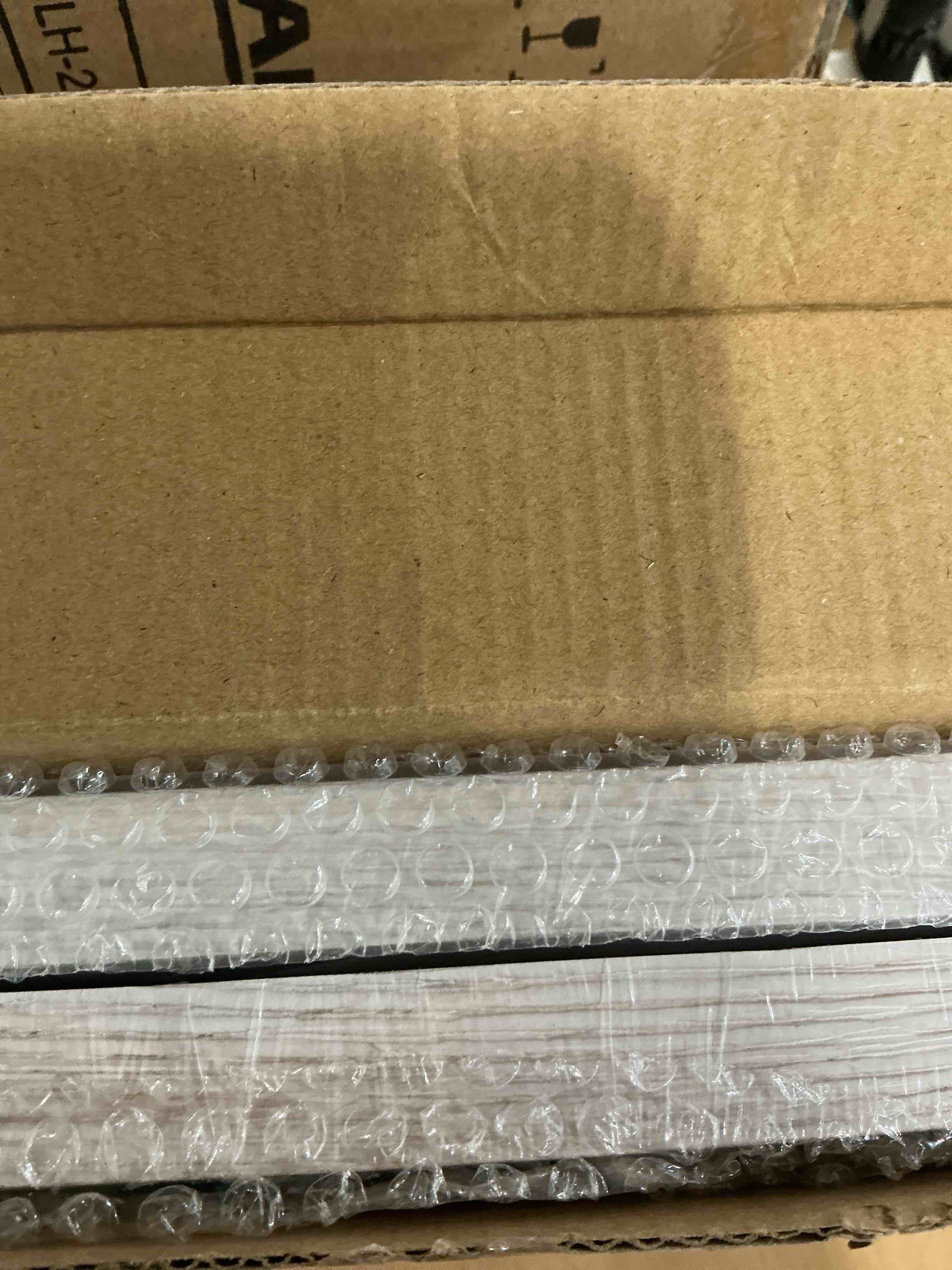 Condition photo showing New/Like New for 12x12 Picture Frames Wood Rustic Distressed White Display Pictures 10x10 or 8x8 with Mat or 12x12 without Mat - Each 12x12 Inch Square Photo Frames with 2 Mats for Wall or Tabletop Mount, Set of 2 Distressed Driftwood White 2