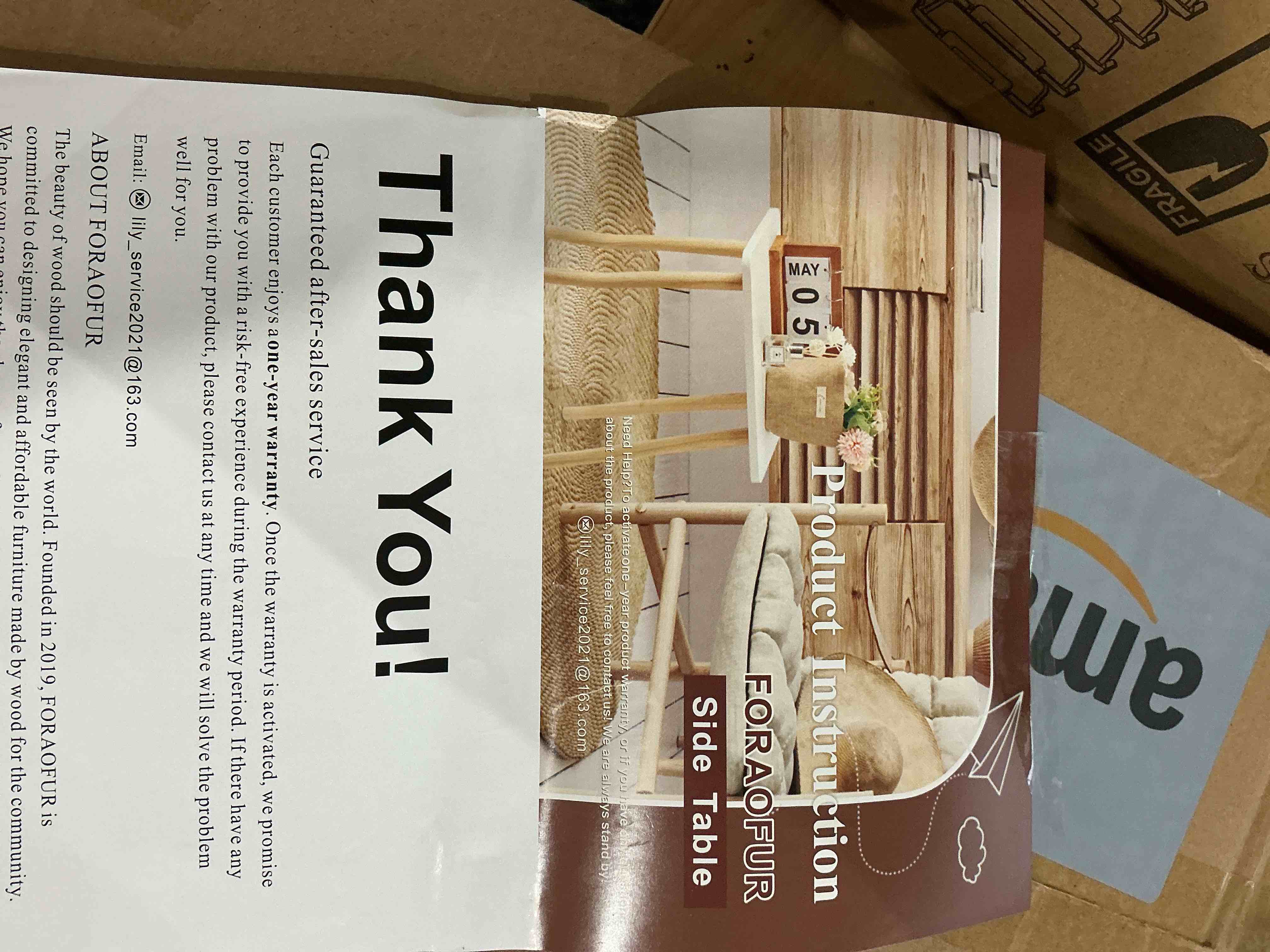 Condition photo showing New/Like New for FORAOFUR Nursery Side Table, Small End Table Accent Table Living Room Balcony Office, Modern Side Bedside Home Decor, for Small Spaces, Easy Assembly White 1