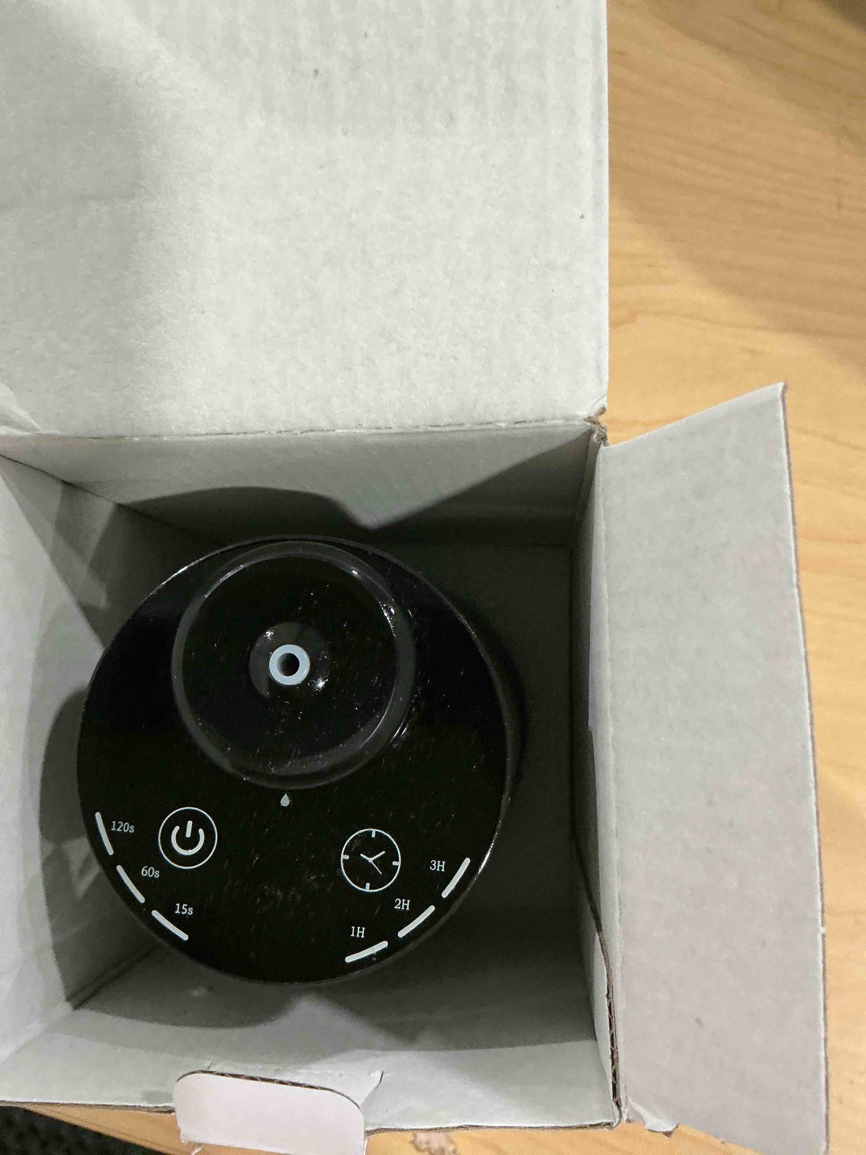 Condition photo showing New/Like New for Waterless Essential Oil Diffuser, 7 Colors LED Light, Battery Powered Mini Scent Air Machine, Aromatherapy Mist Diffuser for Home Room Car Office (Black)