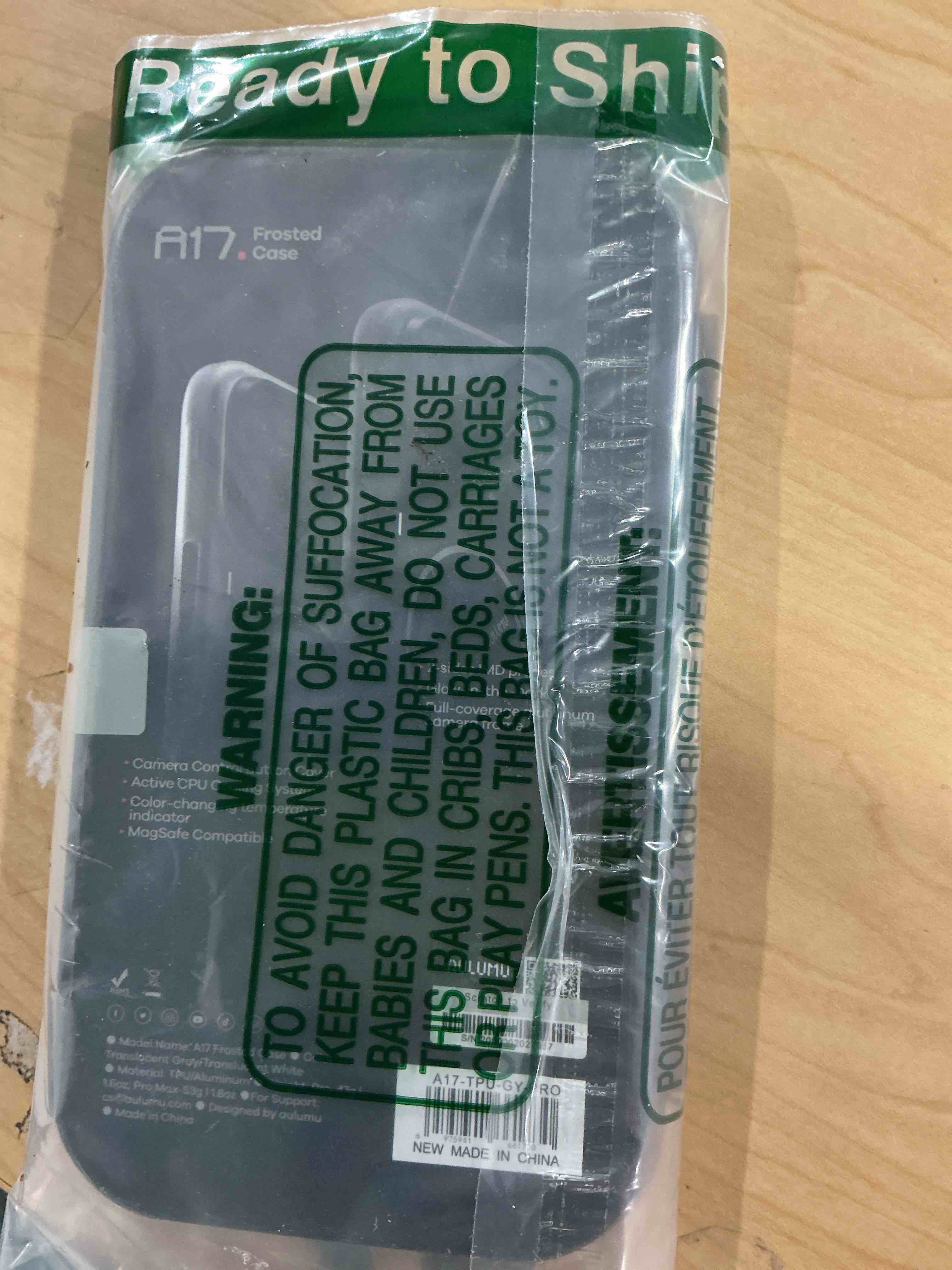 Condition photo showing New/Like New for Aulumu A17 iPhone 17 Pro Magnetic Thermal Case | CoolHyper | with Camera Control | IMD Technology | Compatible with Magsafe | Touch Translucent Gray iPhone 17 Pro Translucent Gray