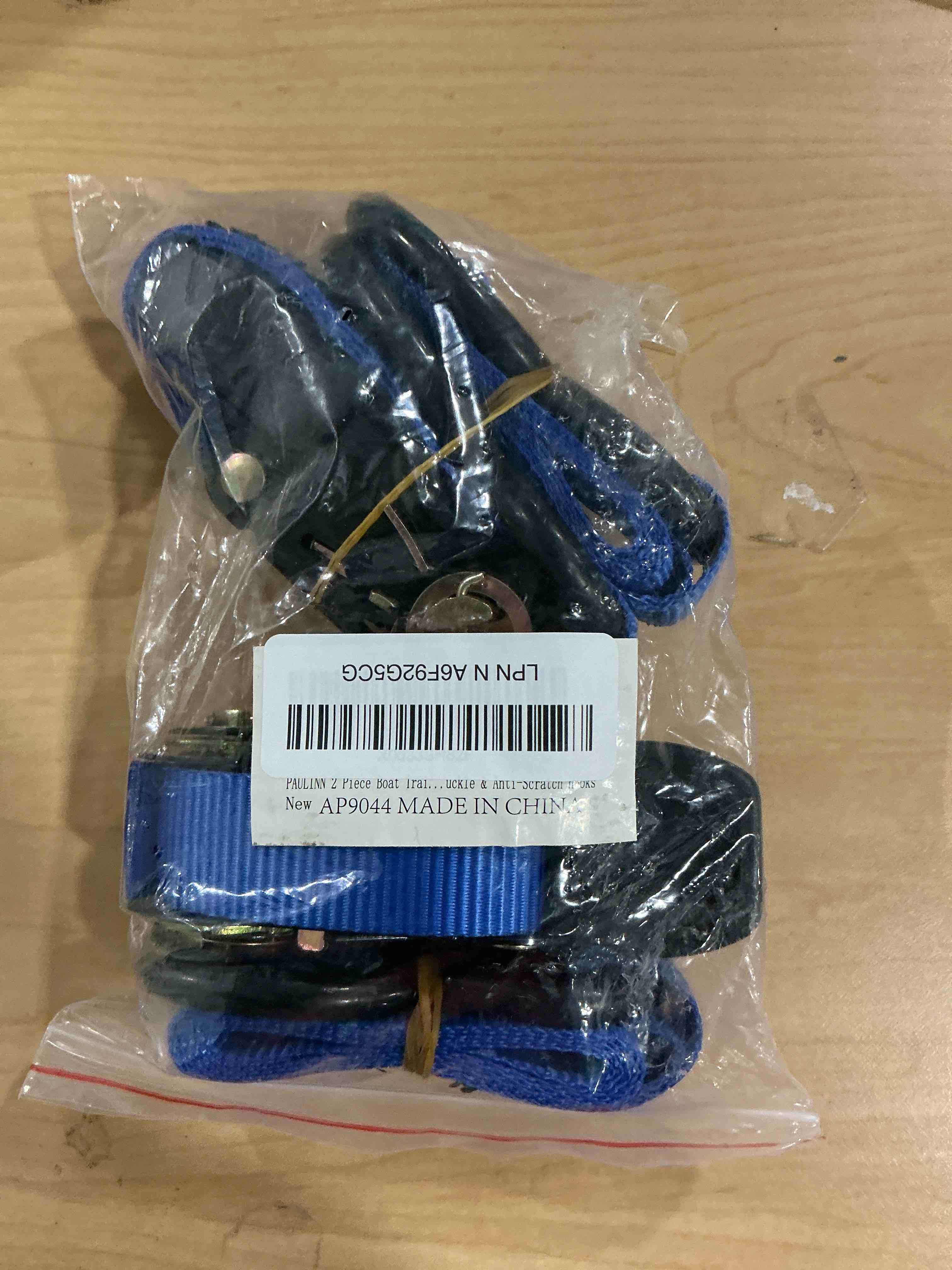 Condition photo showing New/Like New for PAULINN Boat Trailer Tie-Downs Straps 1 Inch x 4 FT, 2400 LBS Heavy Duty Adjustable Transom Tie Down Straps Ratchet w/Quick Release Buckle & Anti-Scratch Hooks, for Trailer Marine Jet Ski Pontoon