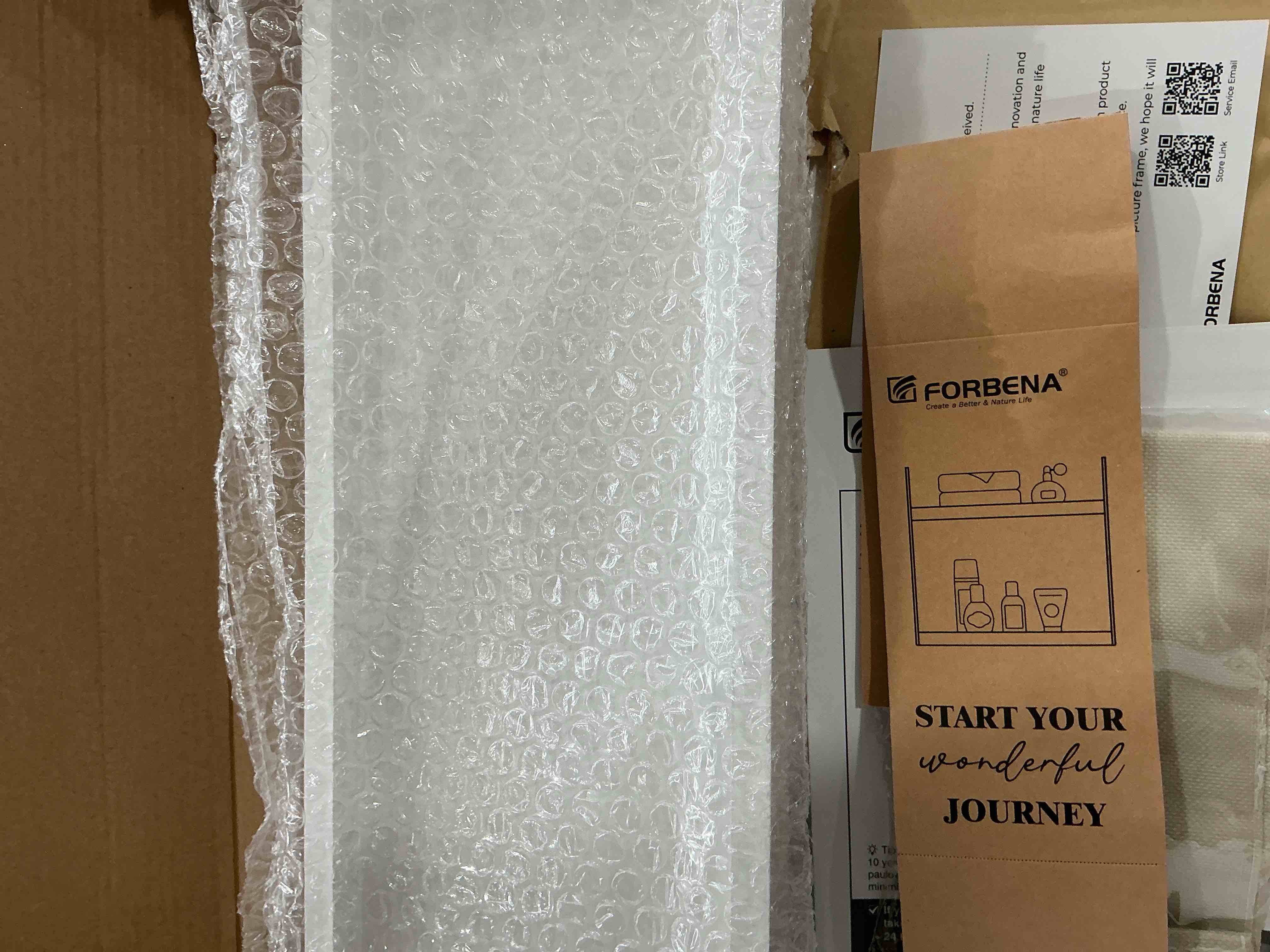 Condition photo showing Good Condition for Forbena 2 Tier Bathroom Counter Organizer, White and Grey Coffee Bar Organizer for Countertop, Wood Shelf Tray for Vanity Makeup Storage, Small Kitchen Sink Top Organizers for Coffee Bar Station White-grey