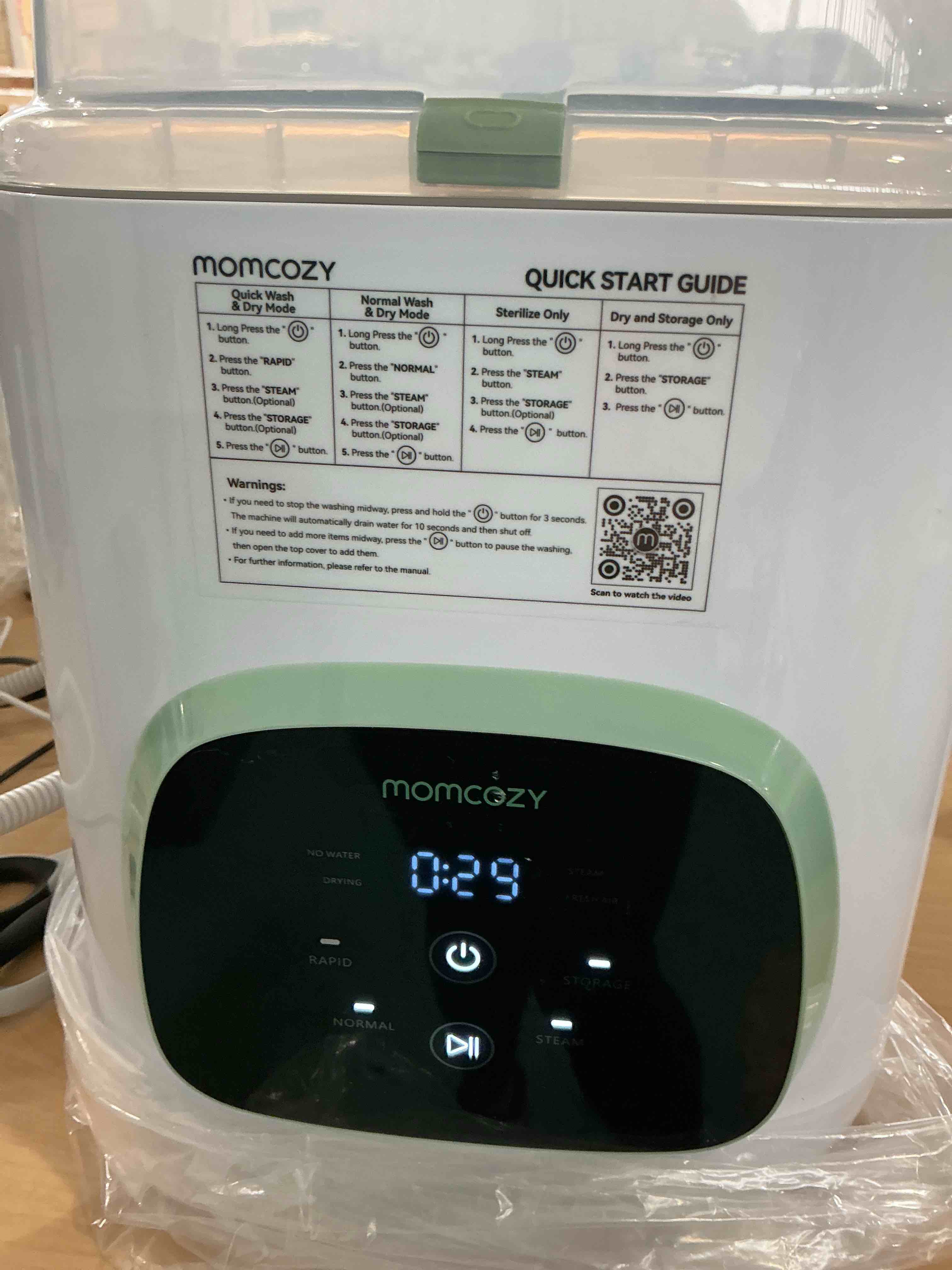 Condition photo showing Good Condition for Momcozy KleanPal Pro Baby Bottle Washer, Sterilizer & Dryer - All-in-One Cleaning Machine for Bottles, Pump Parts & Baby Essentials - Time-Saving & Effortless Care