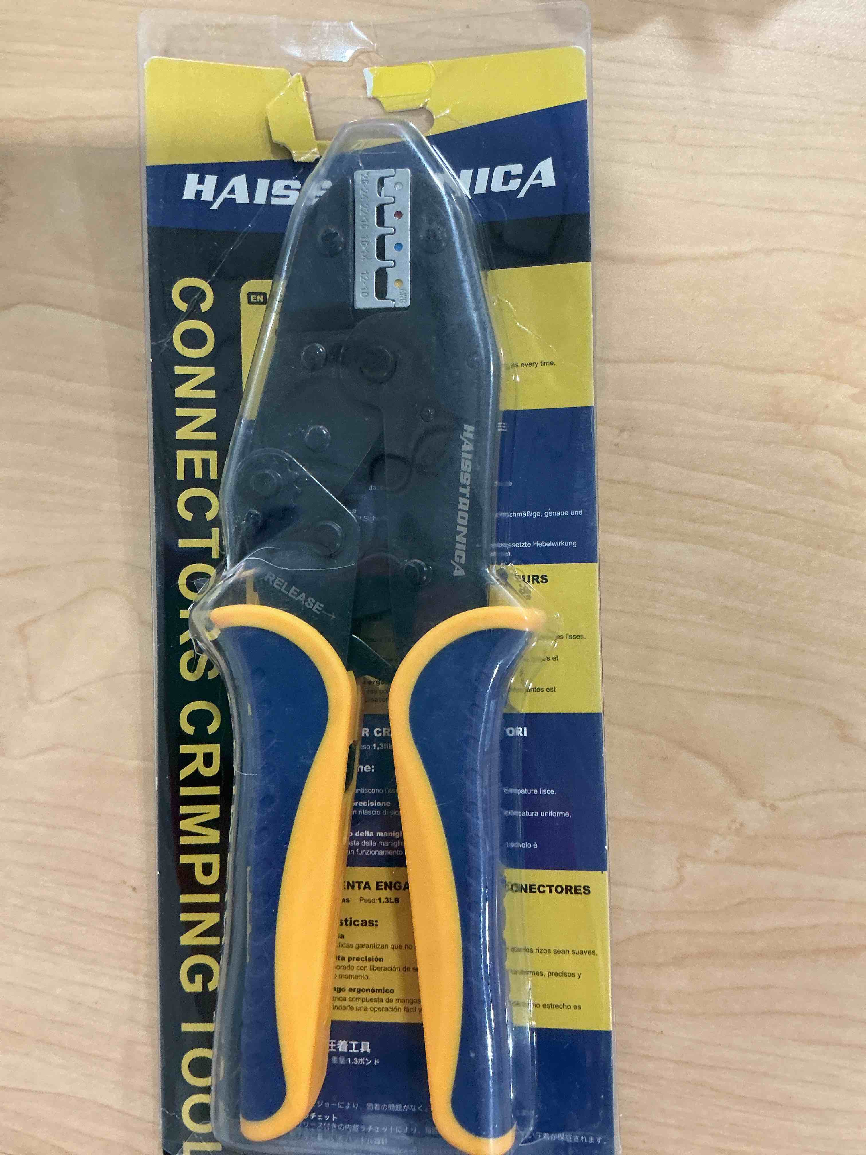 Condition photo showing New/Like New for haisstronica Crimping Tool For Heat Shrink Connectors-AWG 26-10 Ratchet Wire Terminal Crimper-Ratcheting Crimper Tools-Available For Insulated Nylon Connectors and Electrical Wire Connectors HS-8327