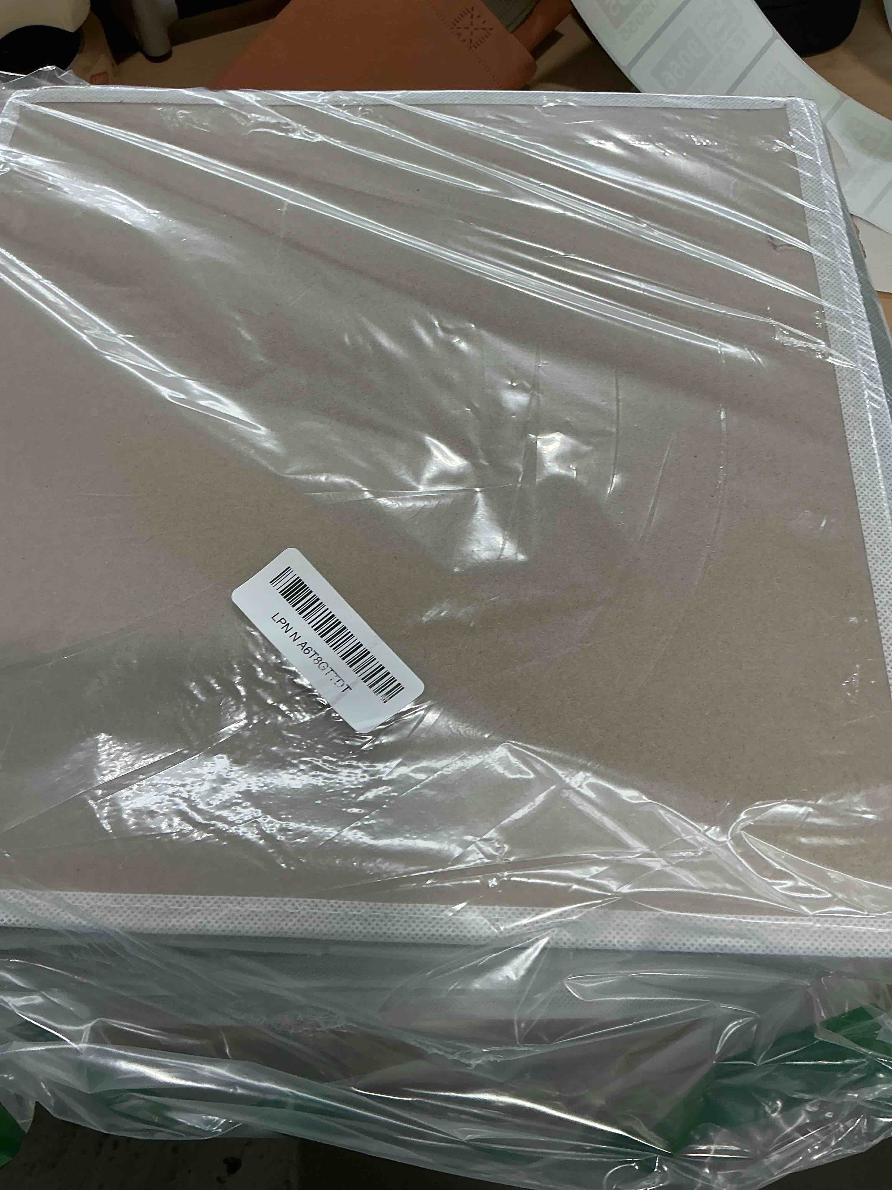 Condition photo showing New/Like New for Criusia Large Storage Cubes, 13x13 Cube Storage Bins (Set of 10), Fabric Collapsible Storage Bins with Dual Handles, Foldable Cube Baskets for Shelf, Closet Organizers and Storage Box (Grey) 10 Pack - 13 inches Grey