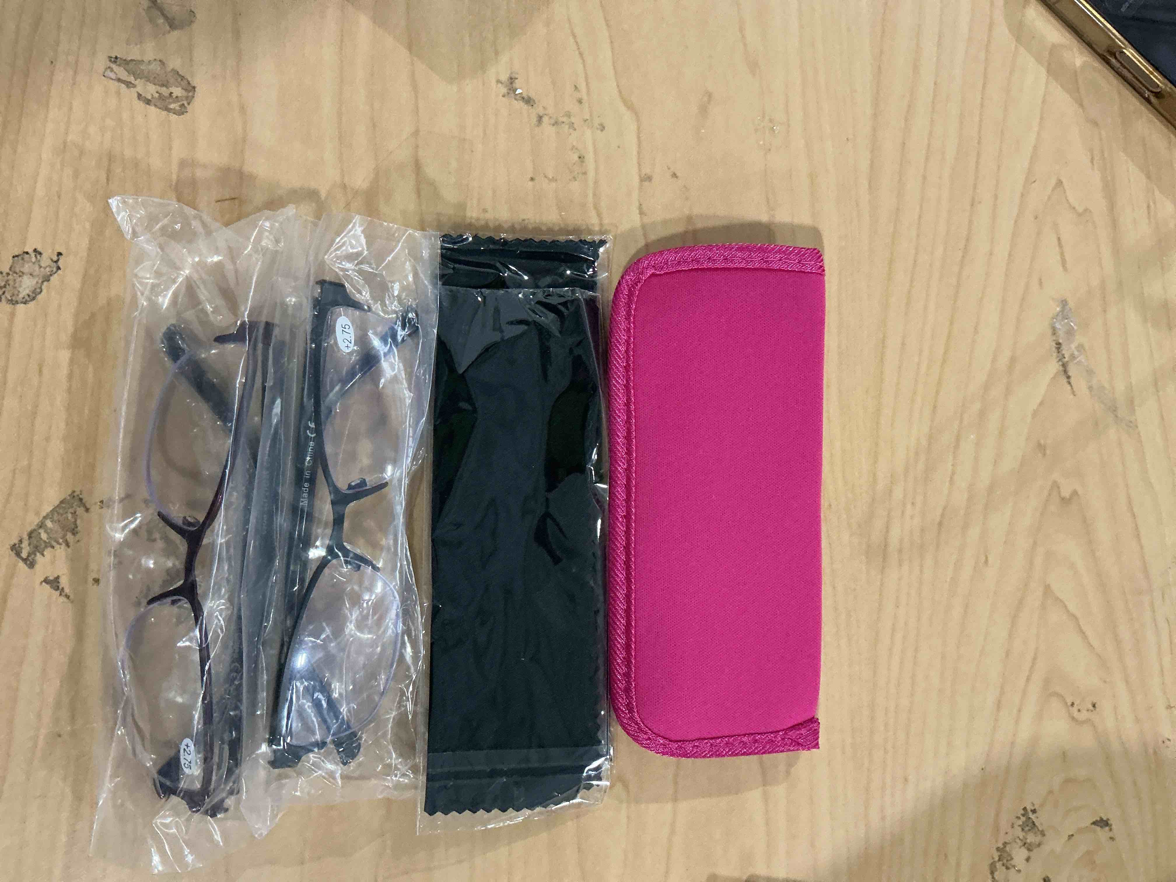 Condition photo showing New/Like New for CRGATV 3-Pack Reading Glasses for Women Blue Light Blocking Metal Half Frame Computer Readers Anti UV/Eye Strain/Glare Black Blue Red 2.75 x