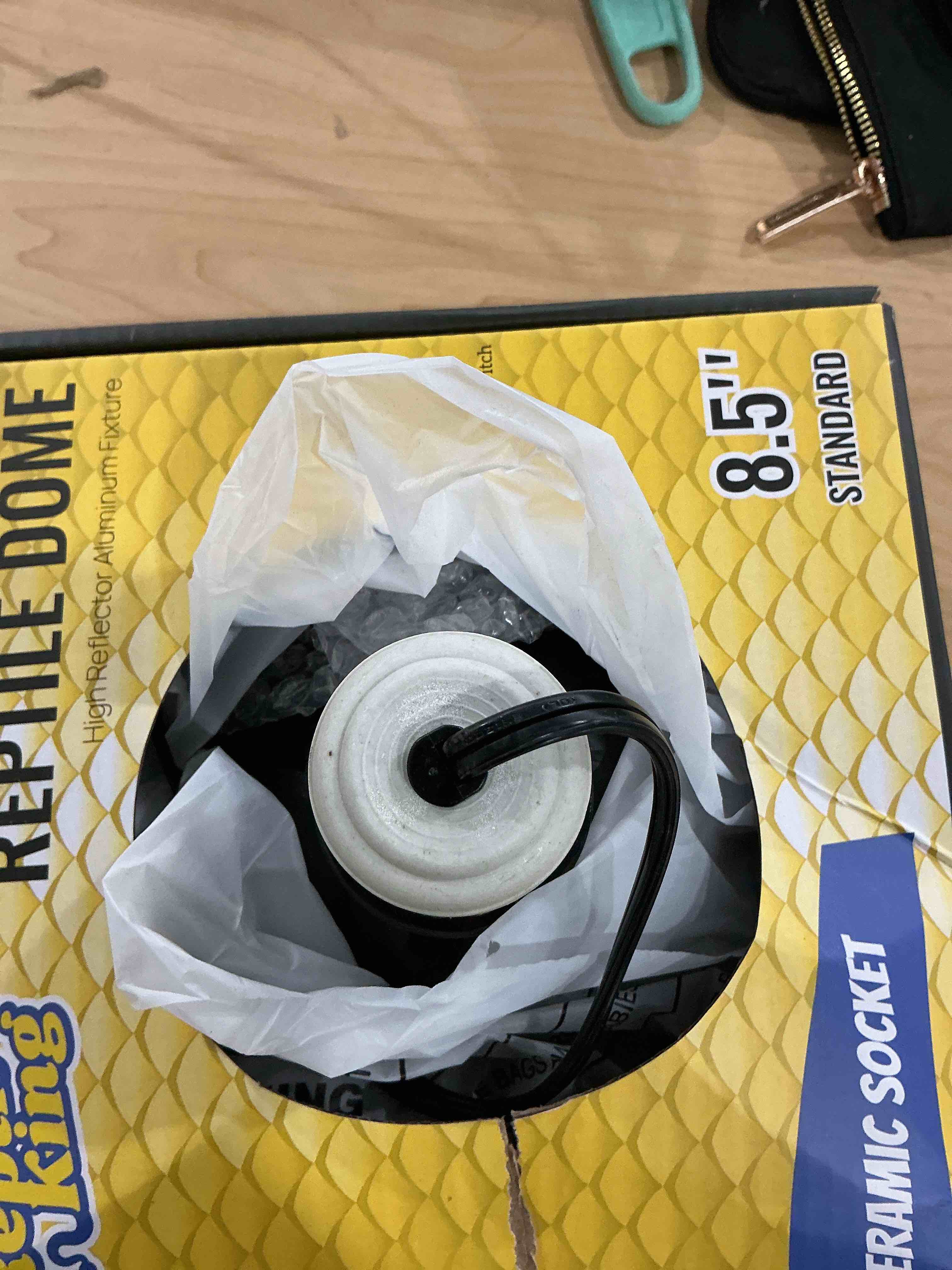 Condition photo showing New/Like New for Reptile Light Fixture, 8.5'' Reptile Dome for Reptile Light/Heat Lamp/Ceramic Heat Emitter, 1-Pack 8.5 Inch Standard Light Dome 1-Pack 8.5'' Standard Dome