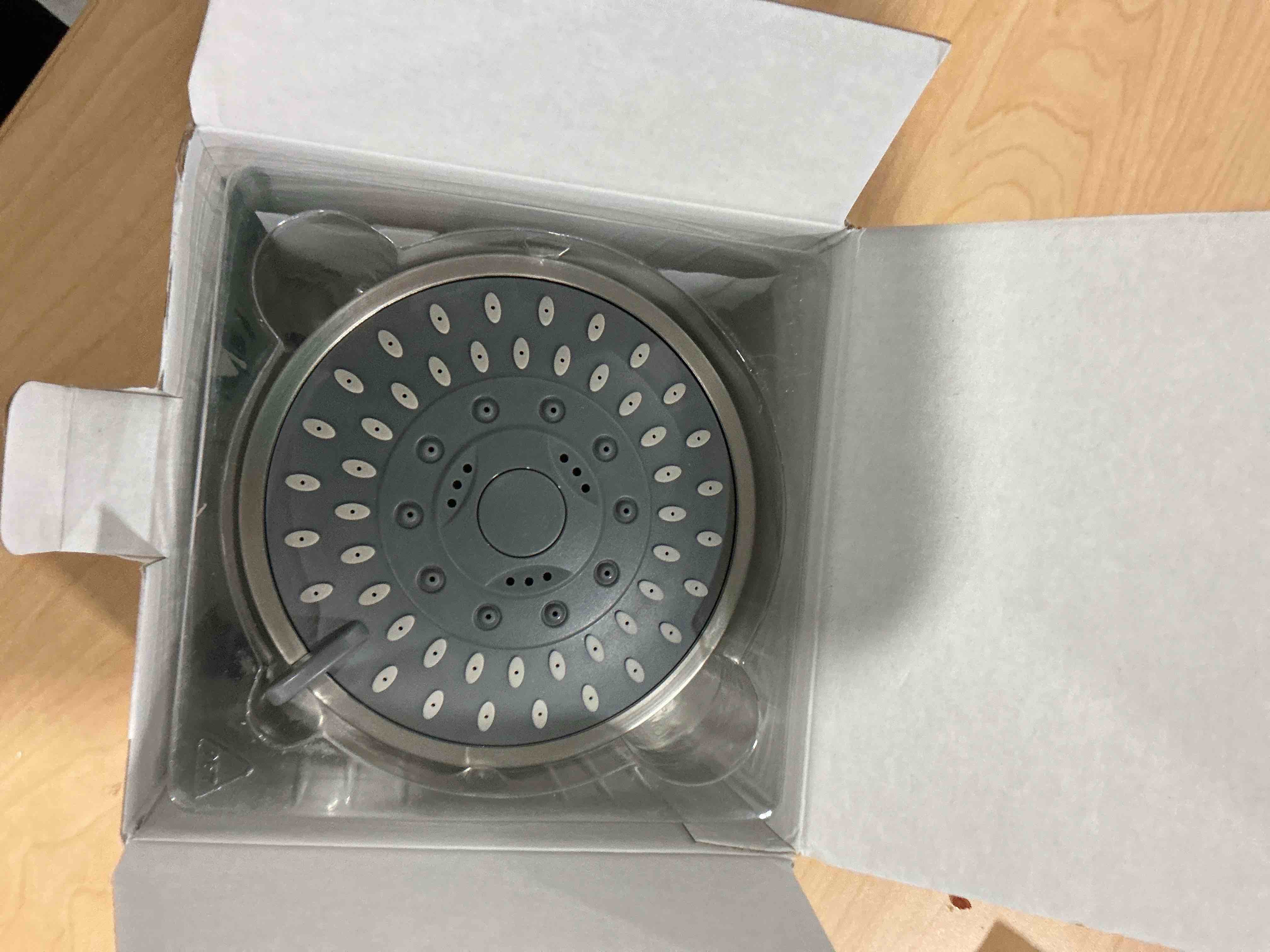 Condition photo showing New/Like New for HOPOPRO 5-Mode High Pressure Shower Head - The Washington Post, NBC News, Today TV Show Recommended - High Flow Fixed Showerheads (4 Inch Brushed Nickel) 4 Inch Modern Brushed Nickel
