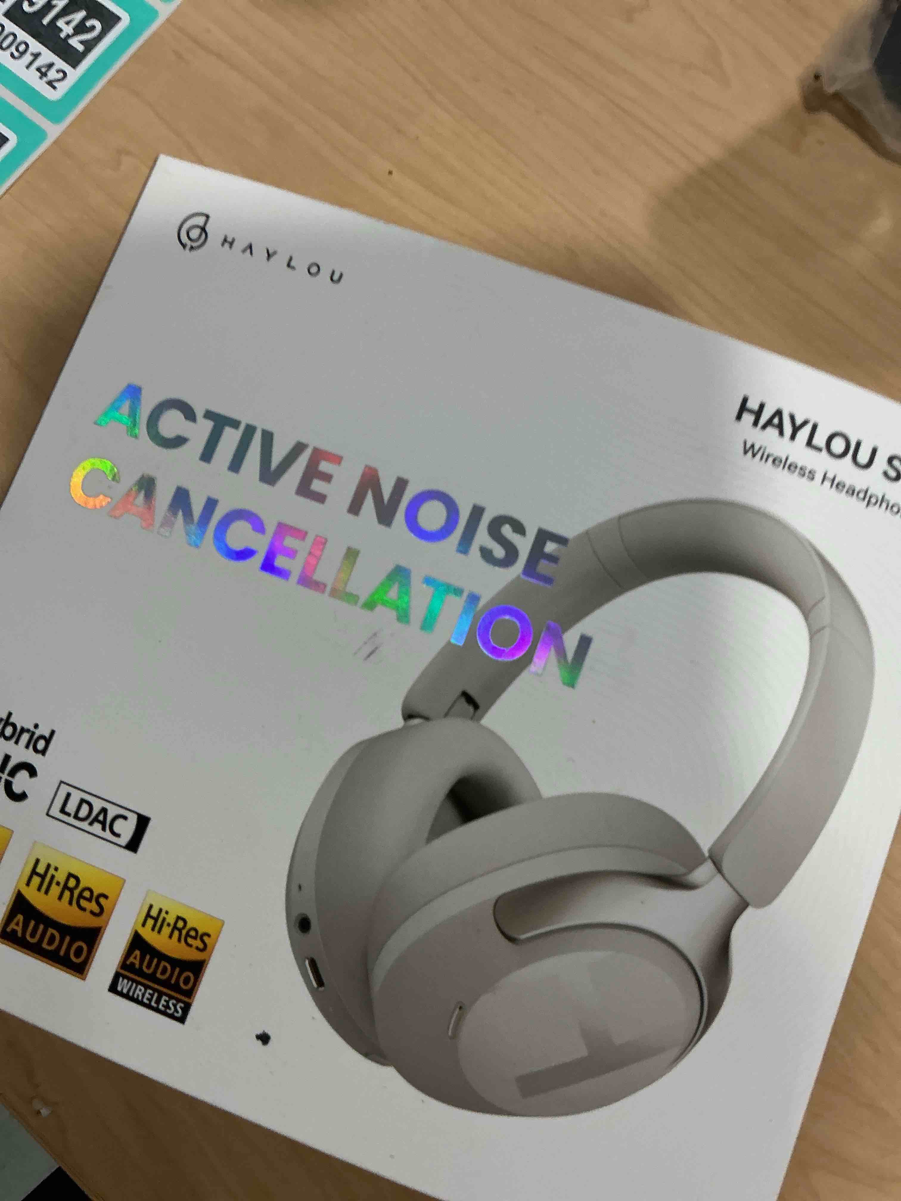 Condition photo showing New/Like New for HAYLOU S40 Noise Cancelling Headphones Over Ear, 50dB Hybrid ANC with Multiple Modes, LDAC Hi-Res Wireless Audio, 90H Playtime, Custom EQ via App, Bluetooth 6.0 Multipoint Connect, 5 HD Mics Call White