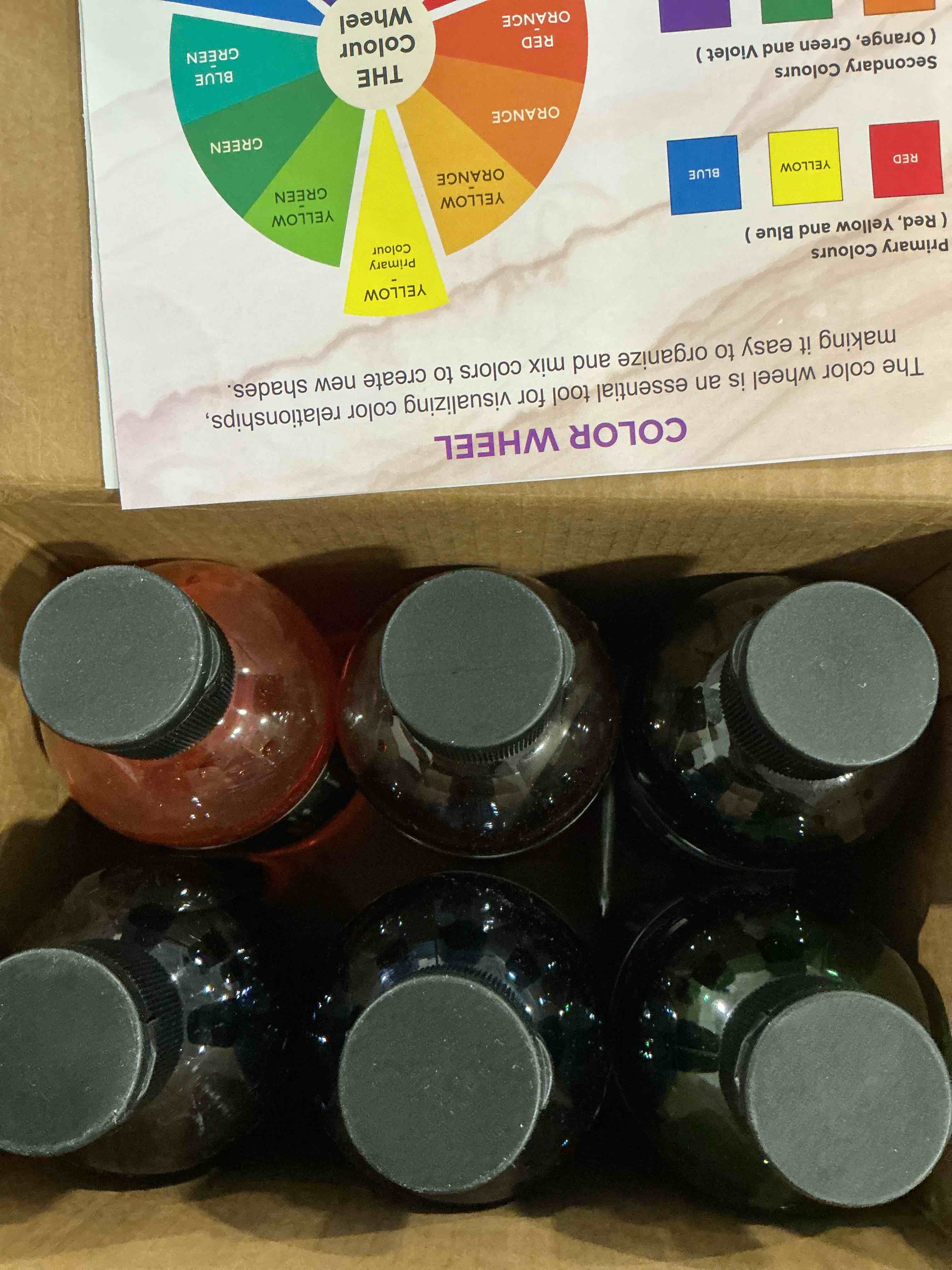 Condition photo showing Good Condition for Nicpro 6 Colors Liquid Watercolor Paint Set, 8.45oz Large Bottle Liquid Watercolor Paint, Non-Toxic Water Colors Painting Supplies for Art Activity, Craft DIY, Poster, School, Home, Classroom, Party 6 Colors 8.45 Fl Oz (Pack of 6)