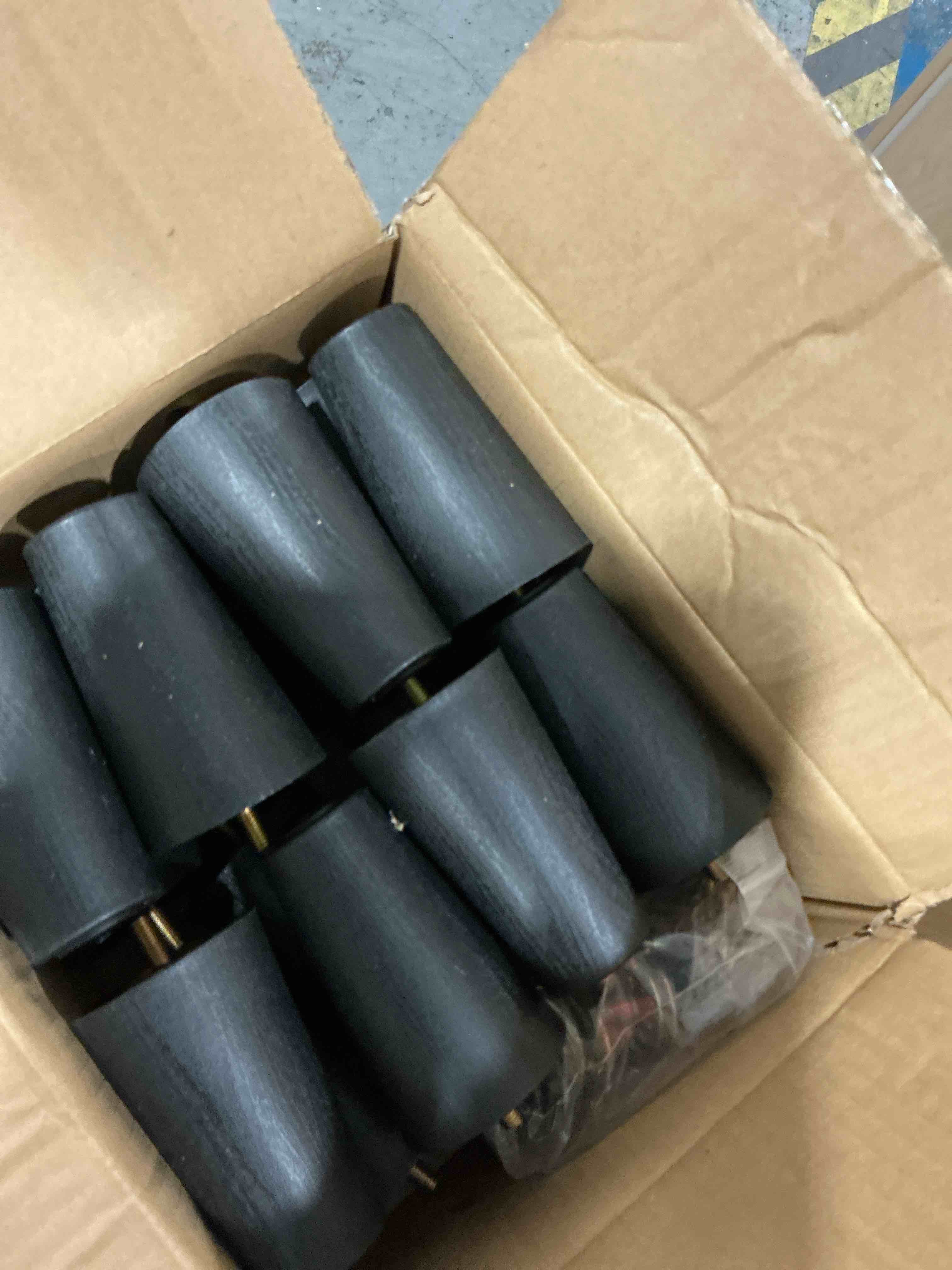 Condition photo showing New/Like New for TURSTIN 16 Pack 4 Inch Plastic Furniture Legs with M8 T-Nuts Screws Tapered Sofa Couch and Chair Legs Replacement Furniture Legs for DIY Projects Sofas Coffee Tables Dressers Beds 4 inch 16