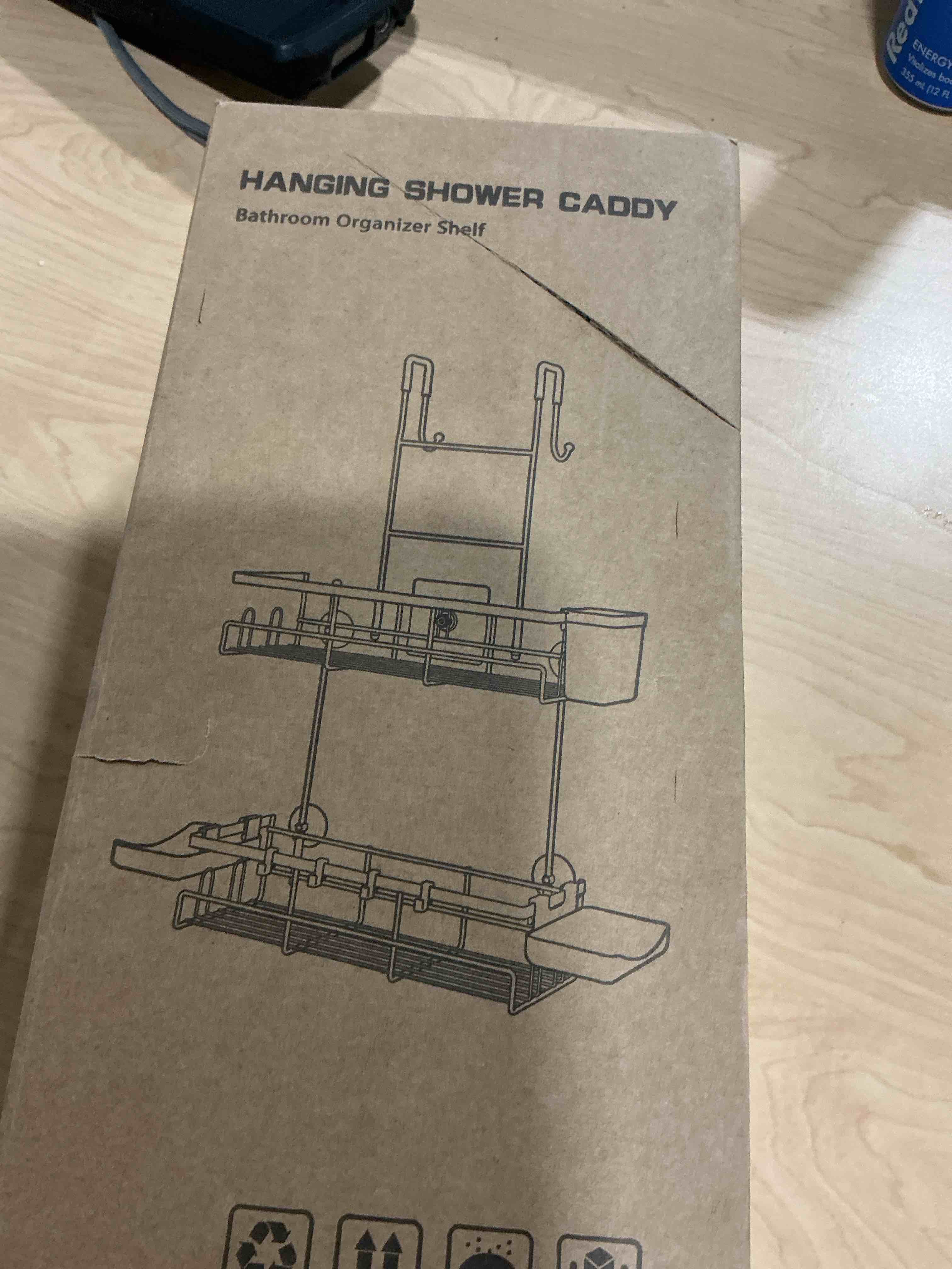 Condition photo showing New/Like New for Over the Door Shower Caddy Hanging: Black Rustproof Shower Organizer over the Door - No Drilling Bathroom Rack for Inside