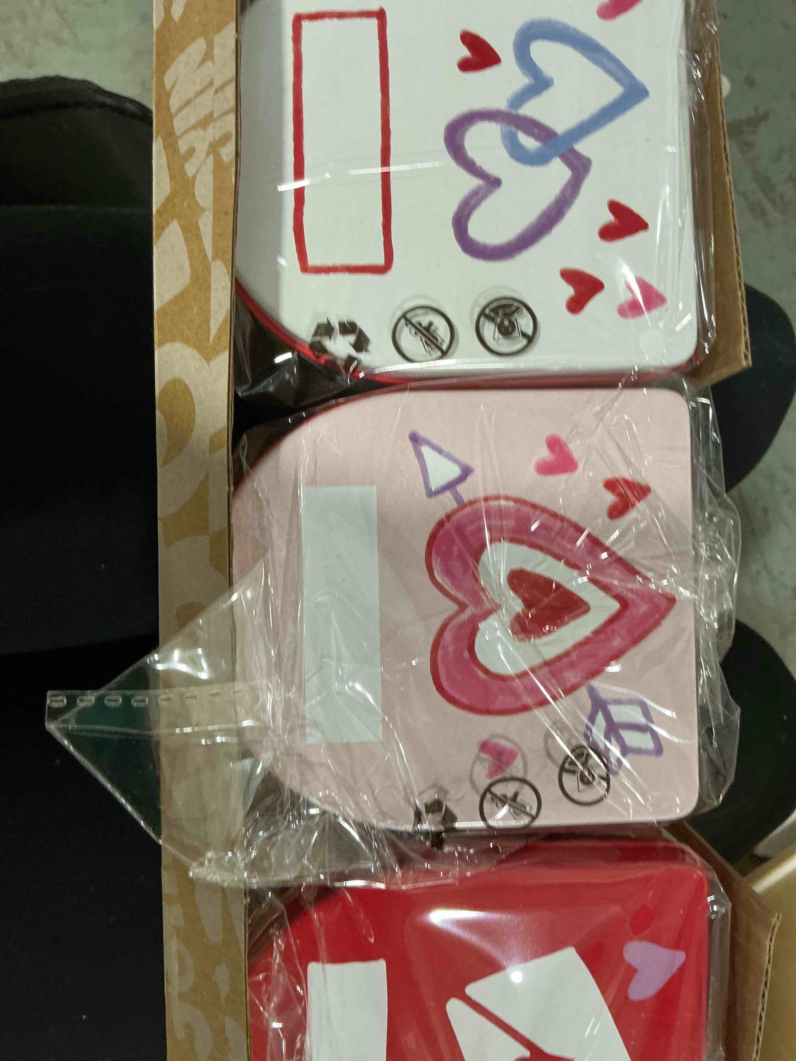 Condition photo showing New/Like New for JOYIN 3 Packs Valentine Tin Mailbox for Party Favors, Classroom Prize Supplies, Greeting Cards, Exchange Gifts