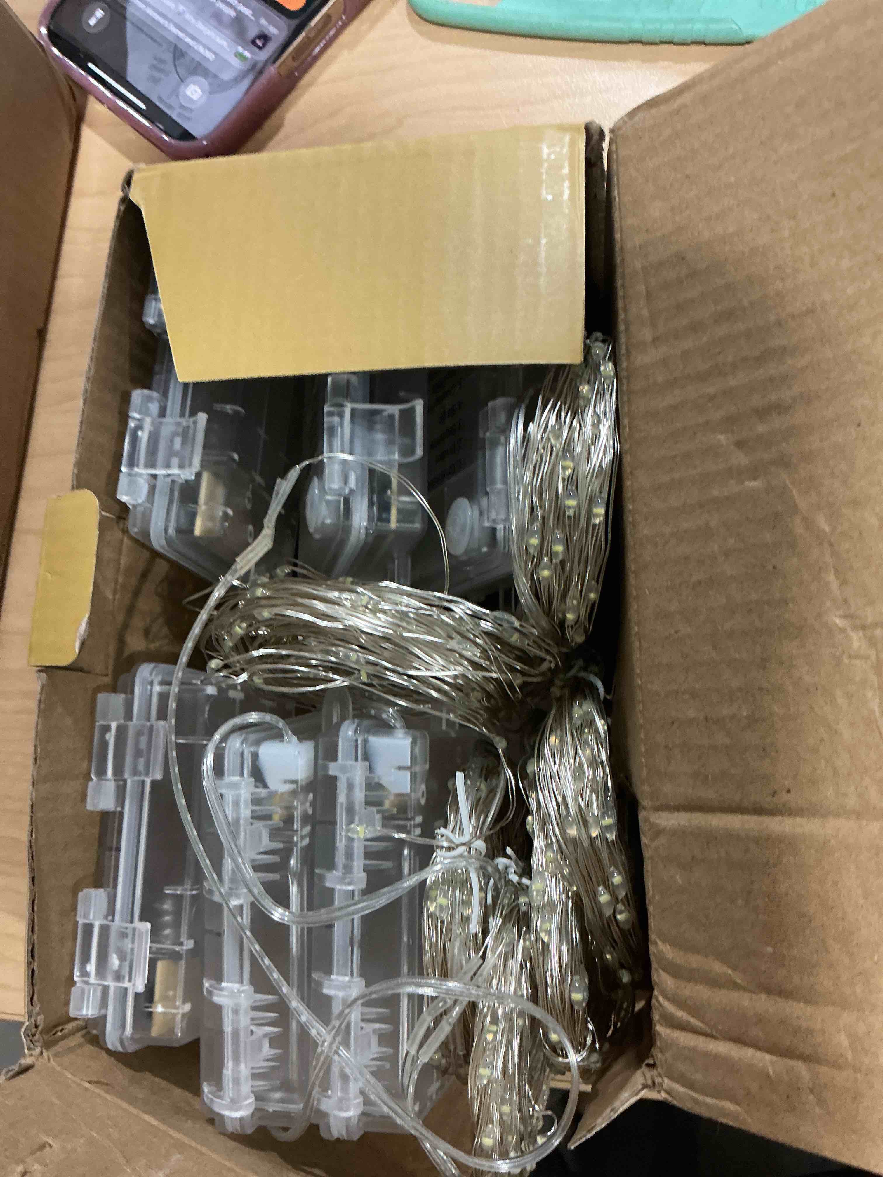 Condition photo showing Good Condition for 6 Pack 100 LED Fairy Lights Battery Operated with Remote, 33FT Waterproof Twinkle Lights with Timer & 8 Modes, Fairy String Light Outdoor Indoor for Bedroom Classroom DIY Christmas Decor (Cool White) Cool White 6 Pack