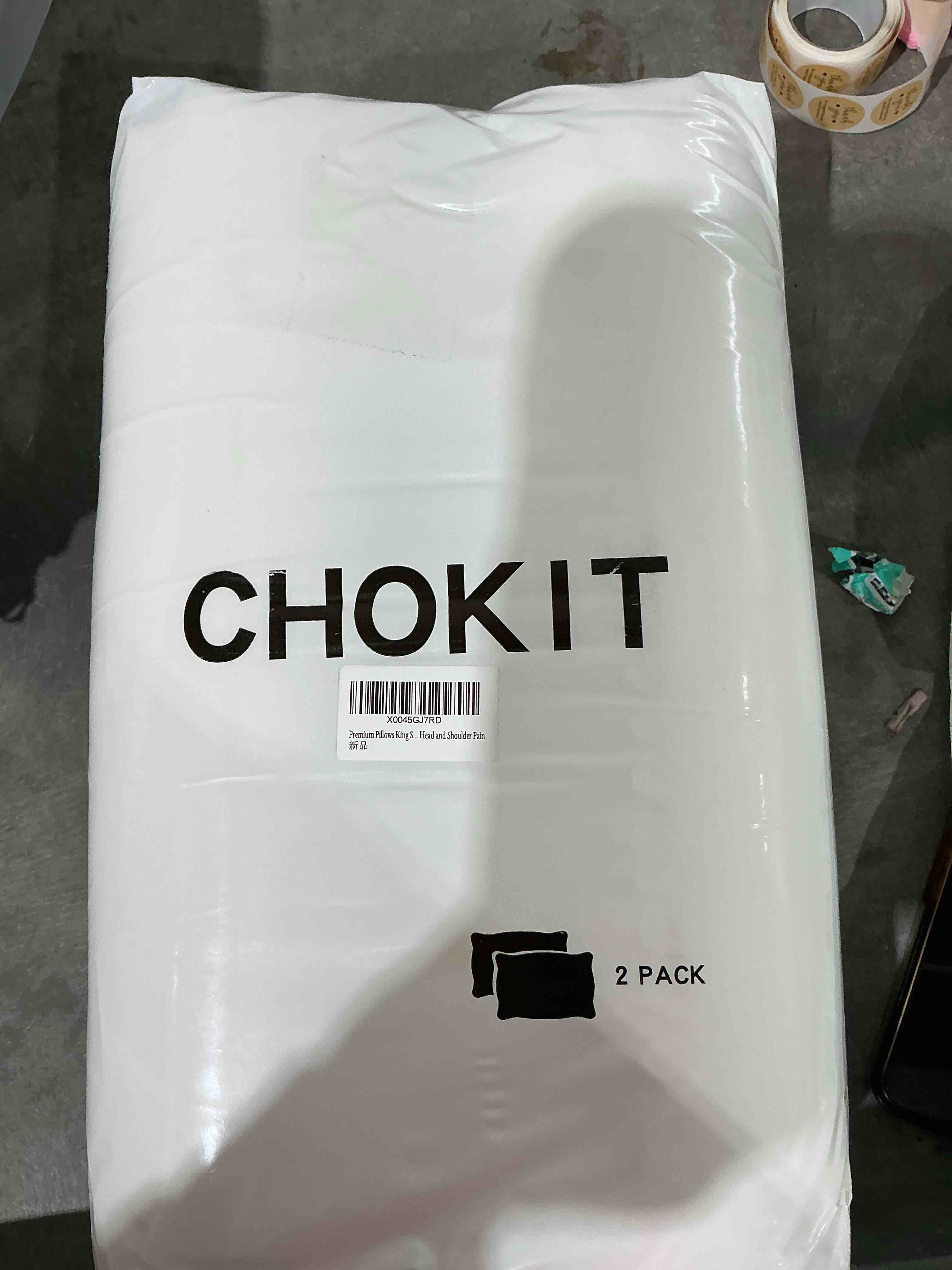 Condition photo showing New/Like New for Premium Pillows King Size Set of 2, Fluffy and Supportive 7D Down Alternative Bed Pillows, Luxury Soft Hotel Quality Gusseted Pillow for Side Back Stomach Sleepers, Relief Neck Head and Shoulder Pain Pack of 2 King - 20" x 34" Grey Edge