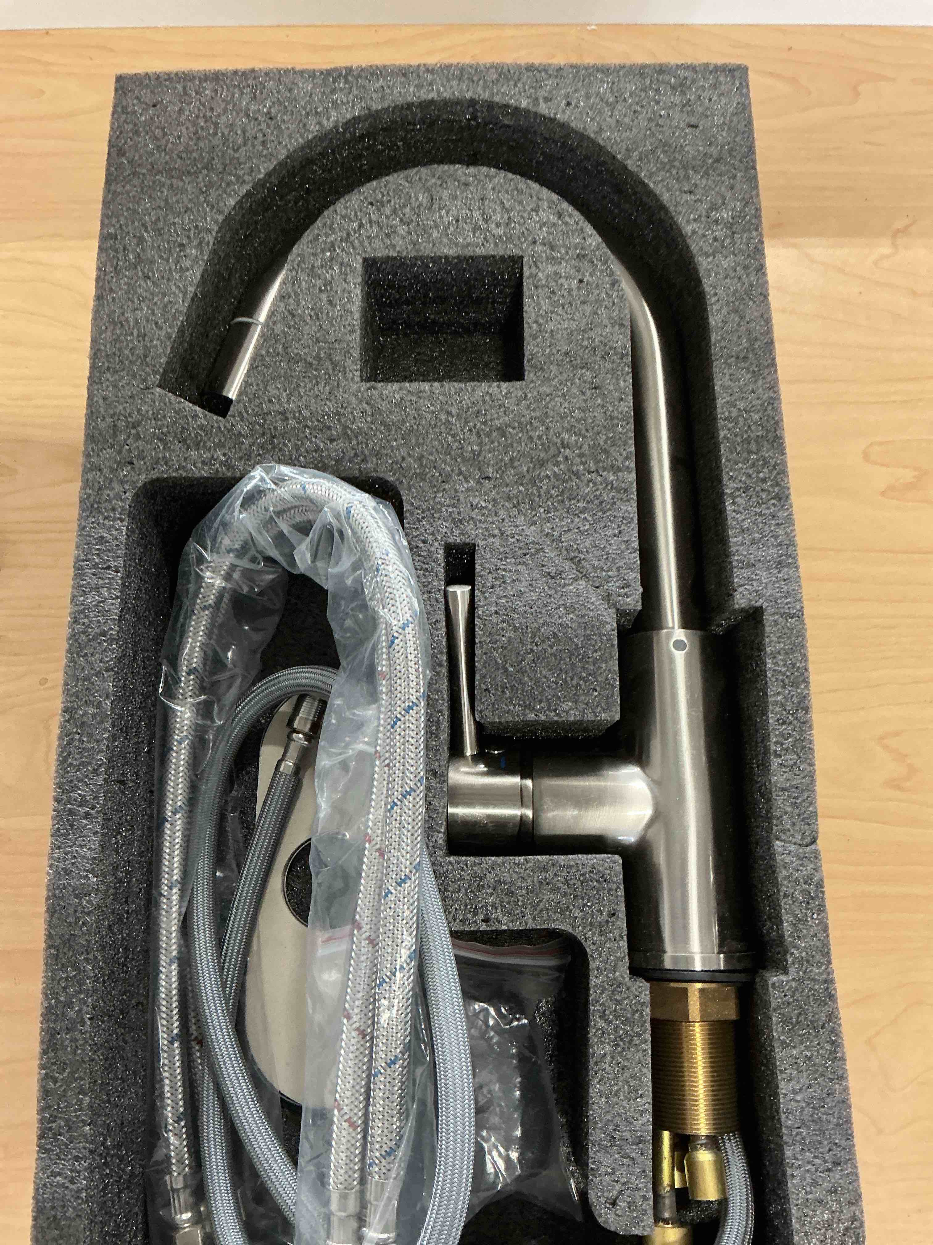 Condition photo showing New/Like New for Drinking Water Faucet Brushed Nickel, Wellup Reverse Osmosis Faucets for Non Air Gap RO Water Filtration System, Leadless Stainless Steel Kitchen Water Filter RO Faucet for Kitchen Bar Sink