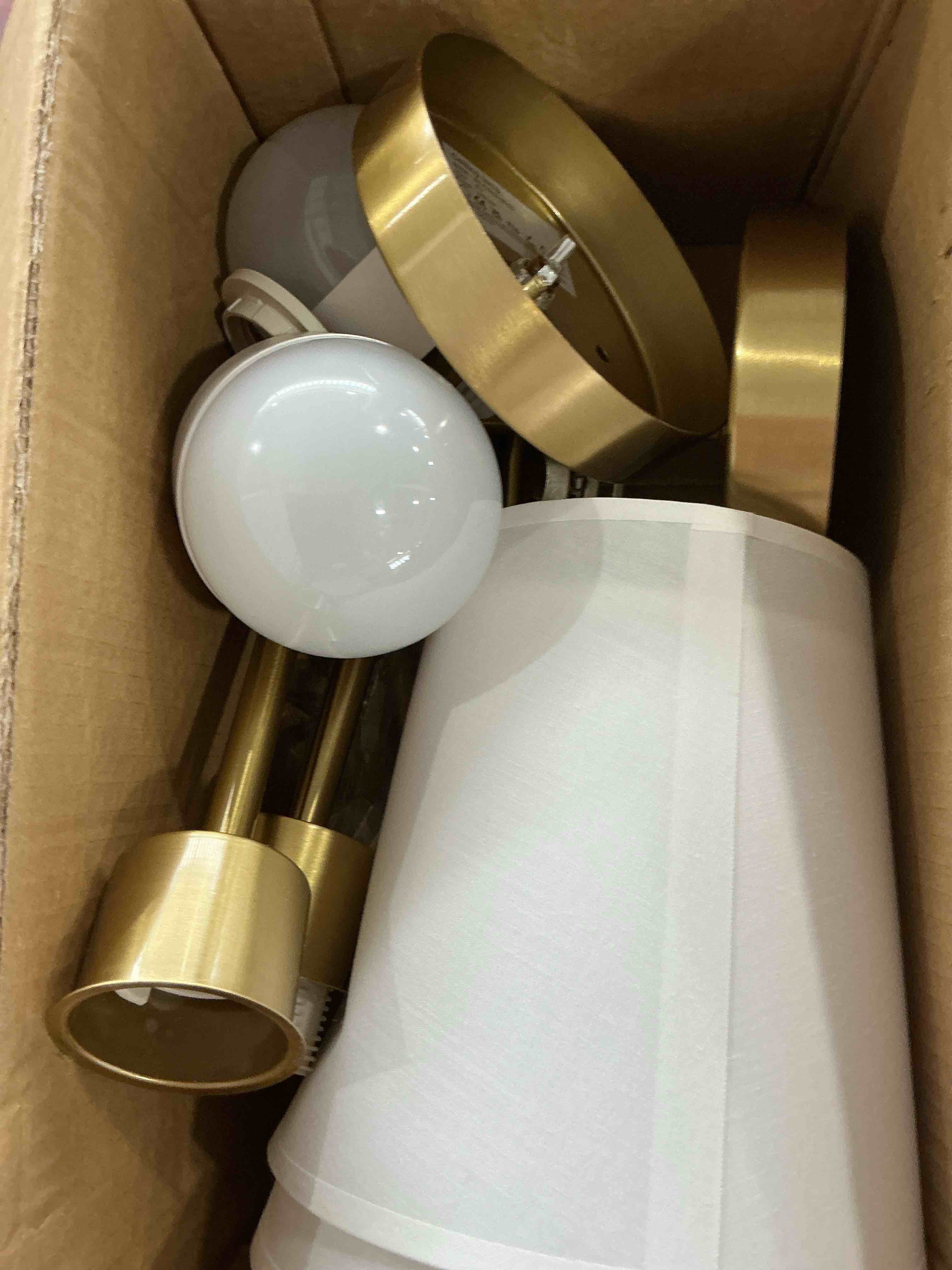 Condition photo showing New/Like New for Depuley Battery Operated Wall Sconce: Set of 2 Wireless Wall Lights with Remote for Bedroom - Rechargeable 15 Colors Gold Wall Lamp for Living Room Hallway Gold 24 Inch Set of 2