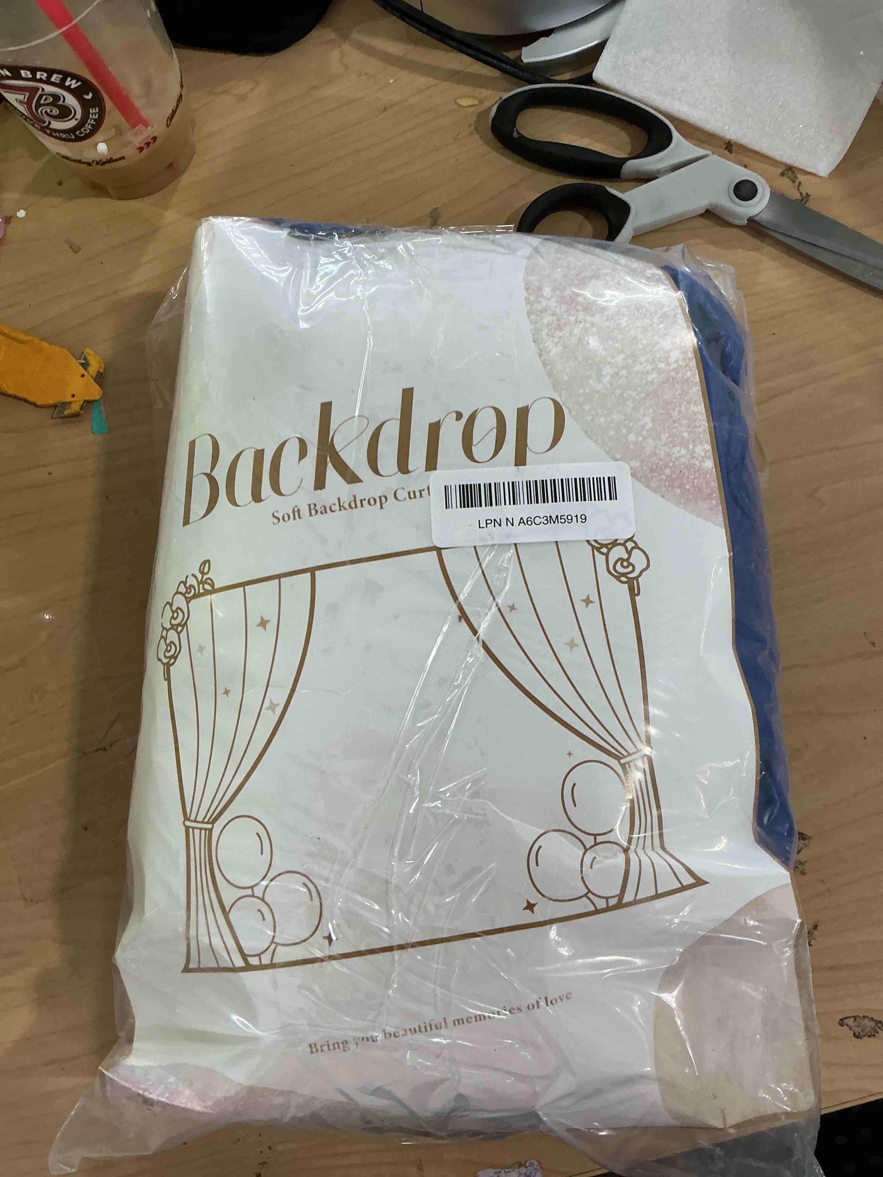 Condition photo showing New/Like New for 10ft x 10ft Wrinkle Free Royal Blue Backdrop Curtains for Party Stage Wedding Ceremony, Polyester Photography Backdrop Drapes Back Drop Cloth for Baby Shower,Rod Pocket Home Sliding Door Decoration Royal Blue 5'(W) x 10'(H), 2 panels