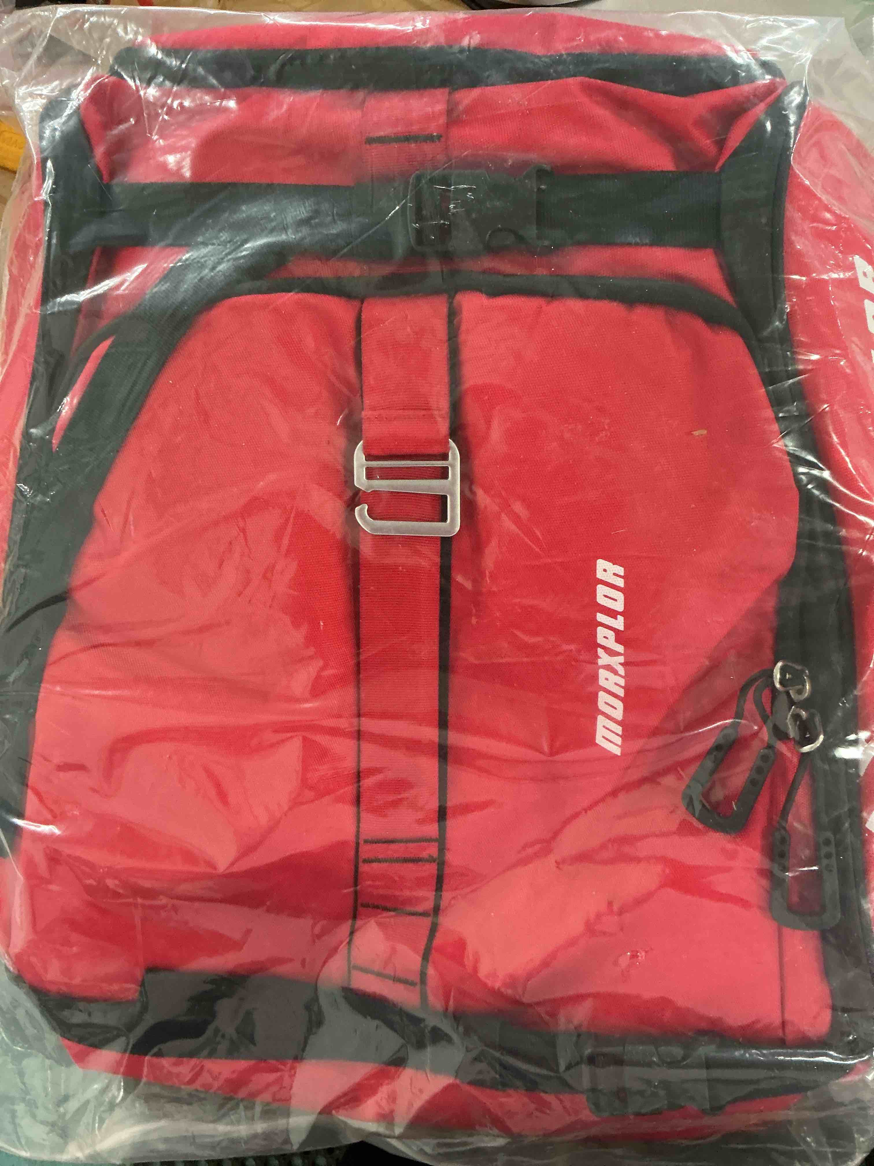 Condition photo showing New/Like New for Ski Boot Bag - 65L Padded, Waterproof Ski Travel Backpack for Gear & Accessories Red