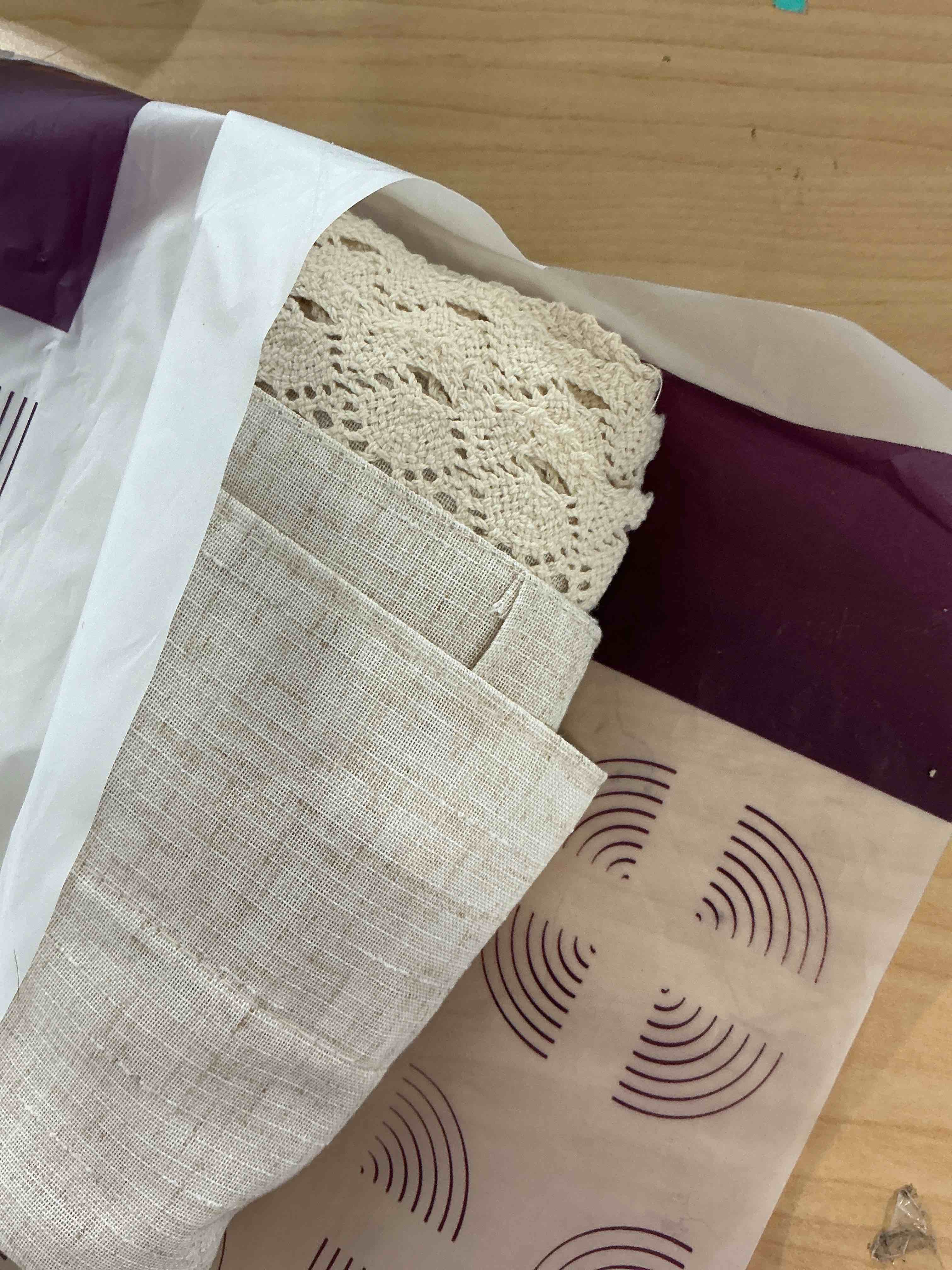 Condition photo showing New/Like New for jinchan Linen Curtains for Living Room Bedroom Light Filtering Semi Sheer Curtains Boho Farmhouse French Country Cottage Core Decor Window Drapes Back Tab 63 Inch Length Laced Beige 50"W x 63"L (Pack of 2) Laced Beige