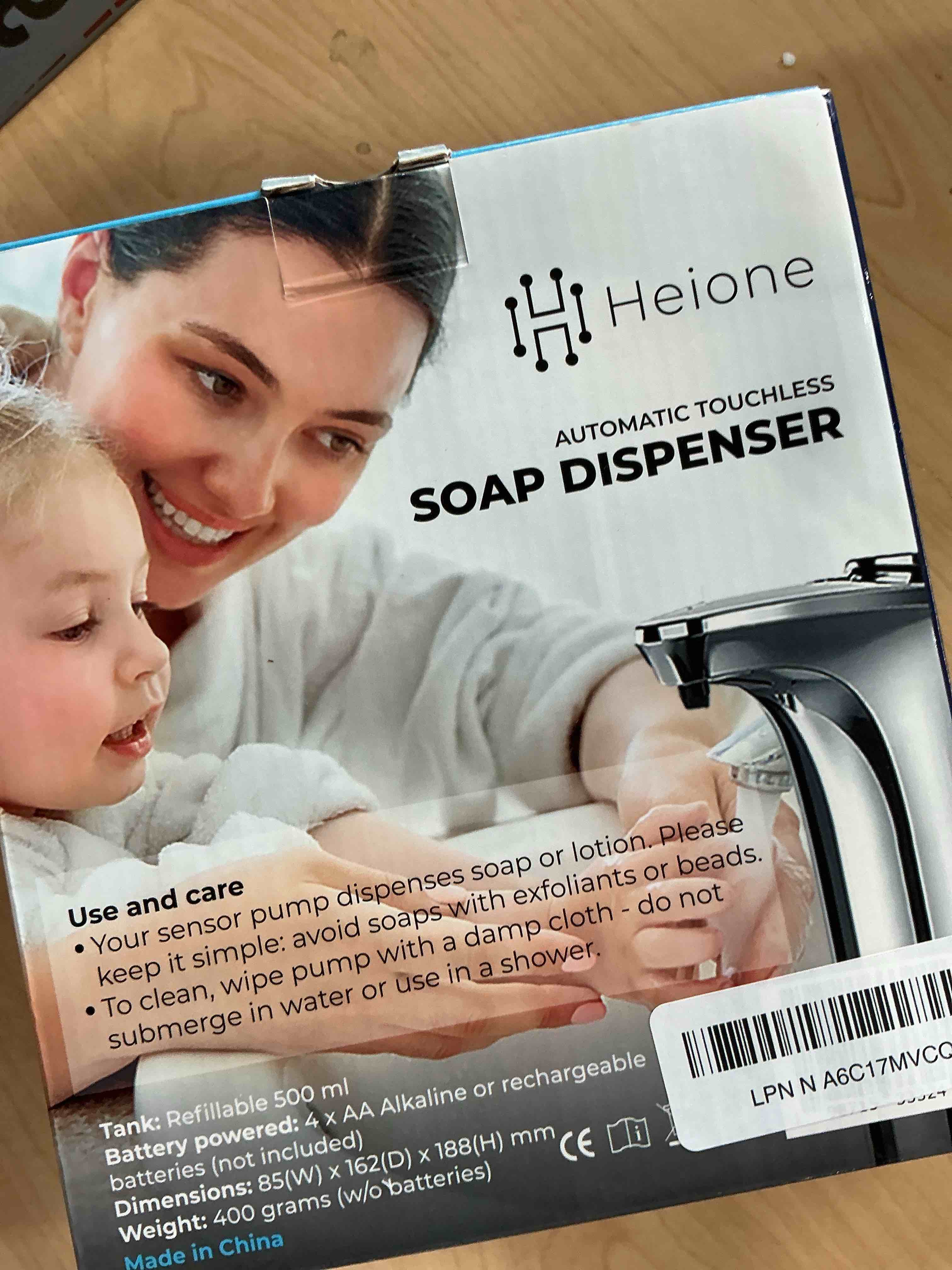 Condition photo showing New/Like New for Automatic Soap Dispenser Touchless - Battery Operated Sensor Liquid Soap Pump for Kitchen Sink & Bathroom - Silver Glossy Color, 5 Adjustable Levels, IPX4 Waterproof, 17oz / 500ml