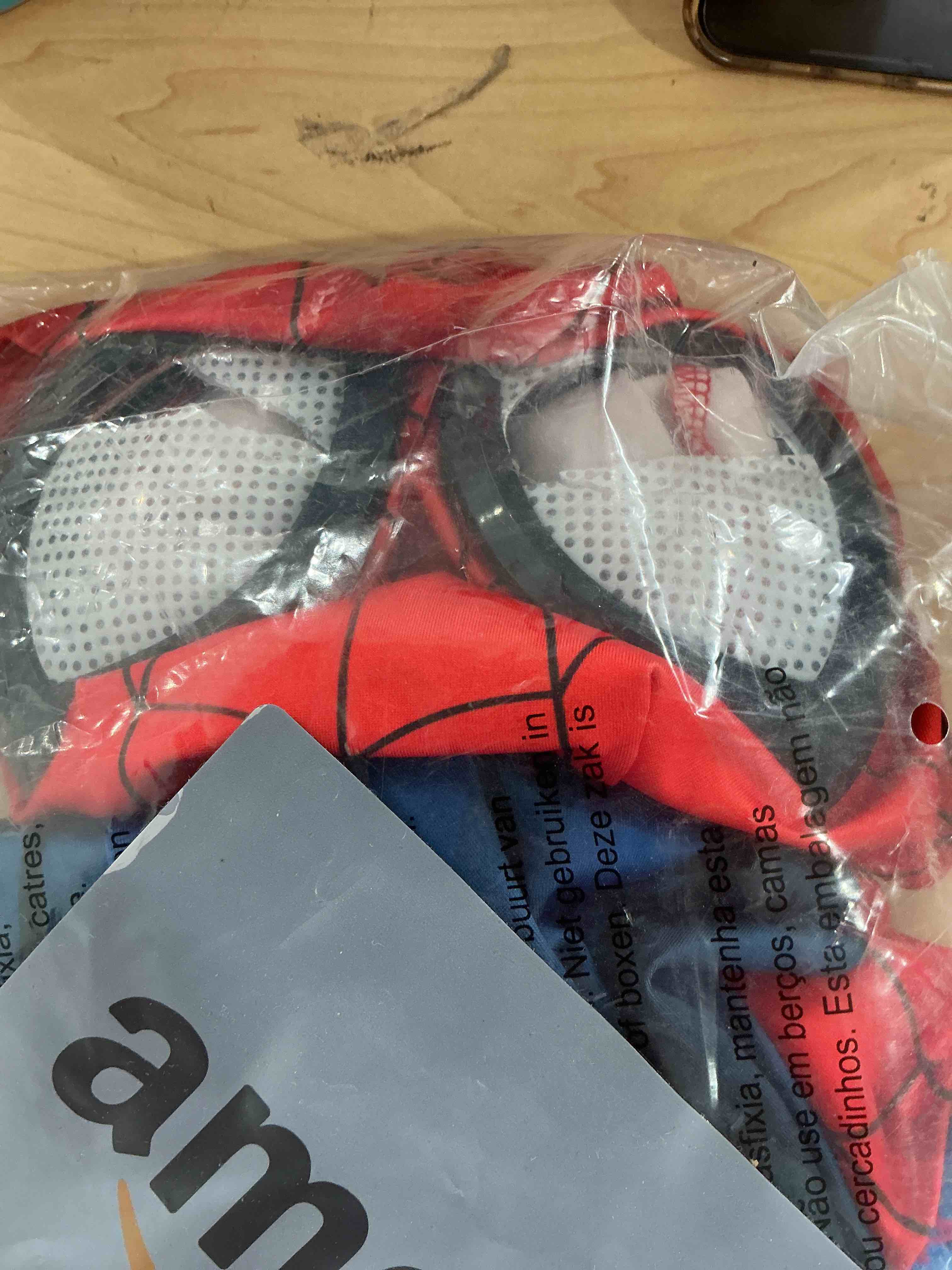 Condition photo showing As Is for MARVEL Spider-Man Official Adult Deluxe Zentai Halloween Costume - Stretch Spandex with Hidden Zippers and Wrist Slits XL