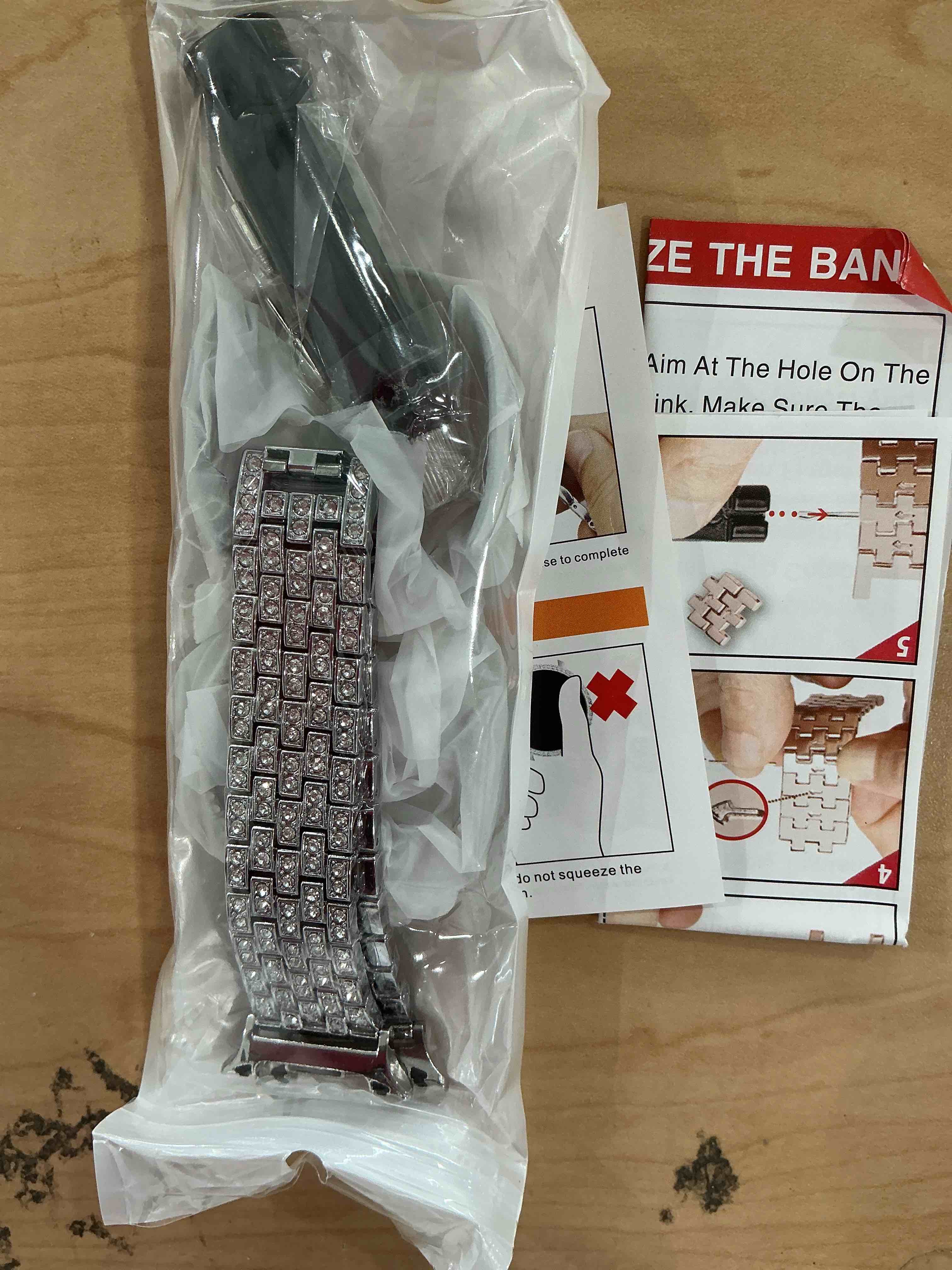 Condition photo showing New/Like New for SUPOIX Band with Case Compatible for Samsung Galaxy Watch 8/7/6 40mm 44mm, 20mm Women Bling Replacement Strap & PC Protective Bumper Face Cover for Galaxy Watch 8/7/6 (Size Optional) Silver Galaxy Watch 8 40mm