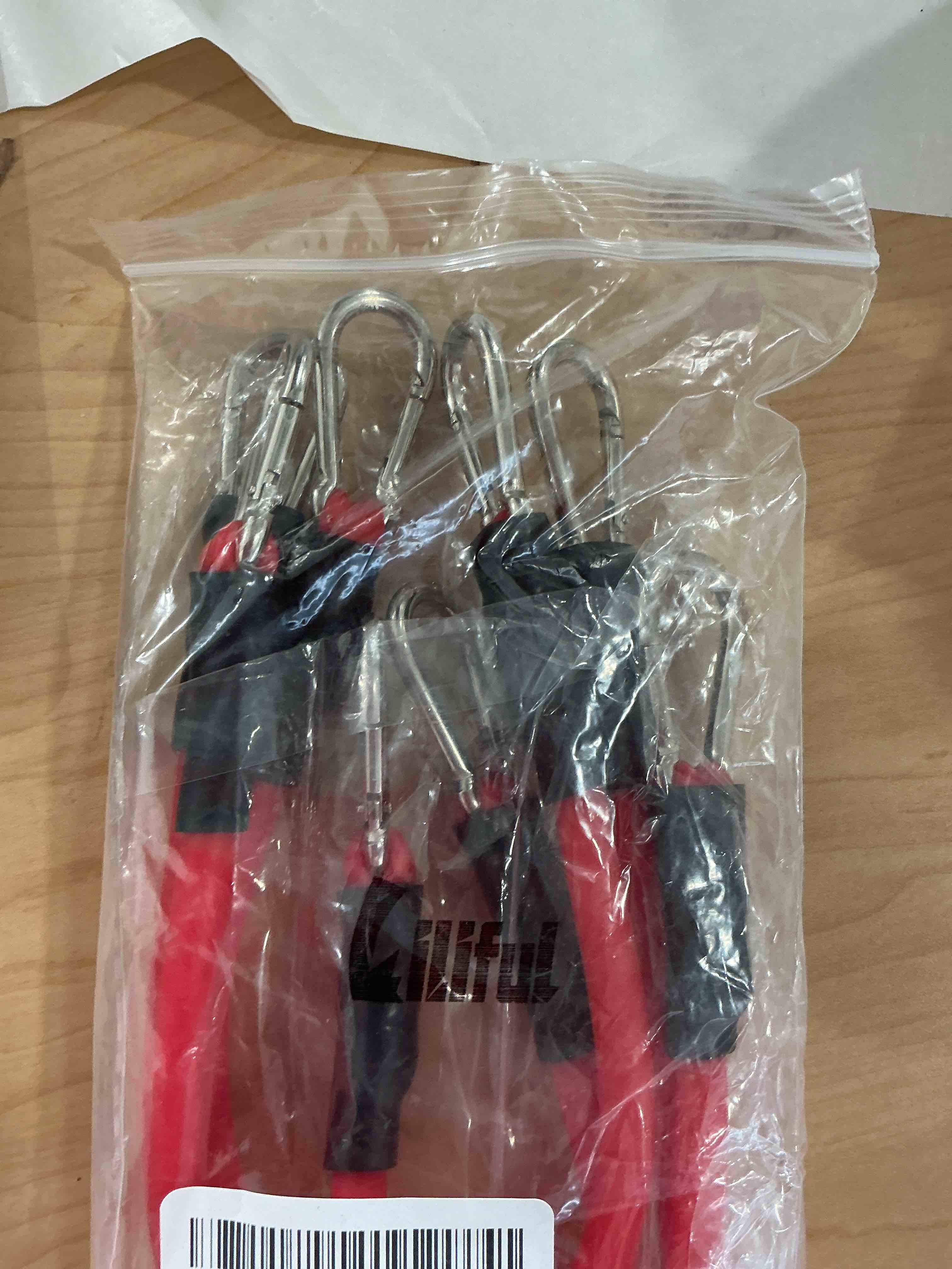 Condition photo showing New/Like New for Liliful 8 pcs Resistance Bands for Working Out Additional Exercise Bands for Replacement Workout Equipment Elastic Stretch Legs Ankle Straps for Men Women Strength Training Fitness Gym Home, Red