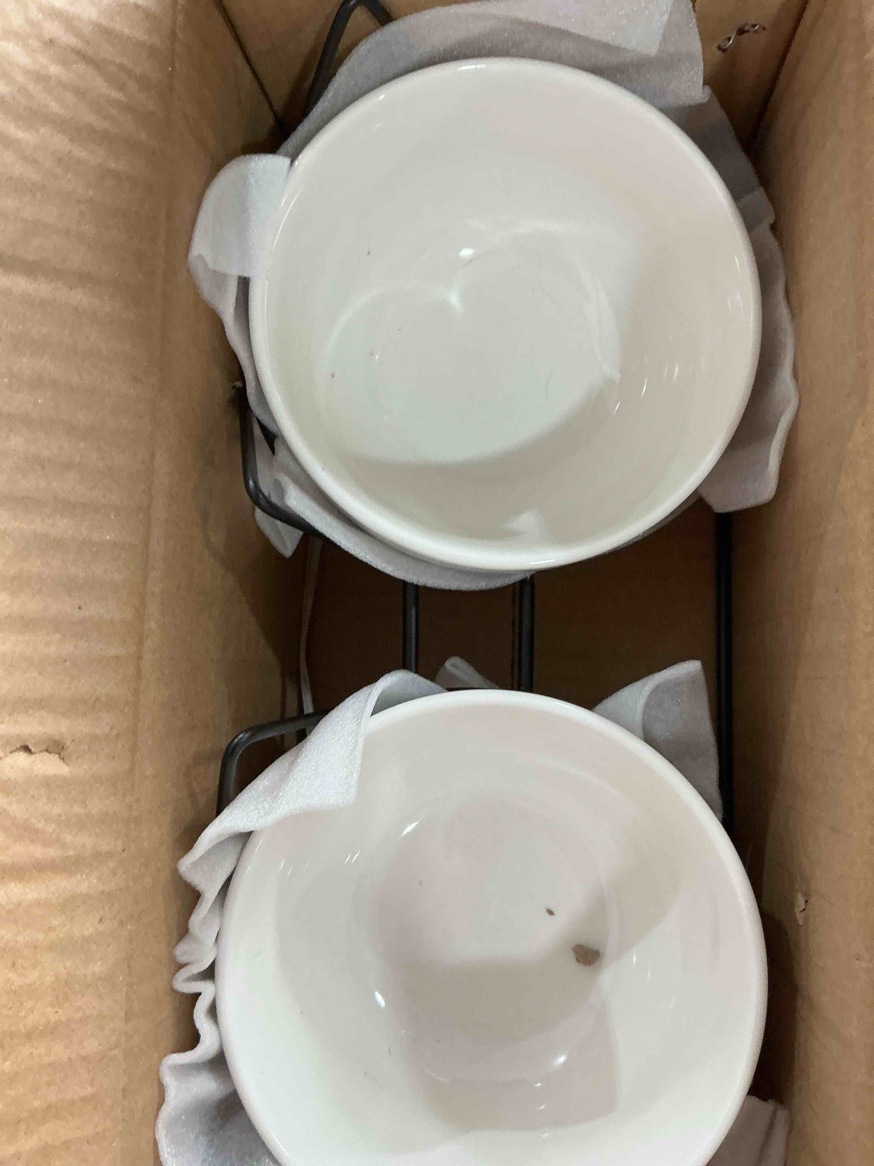 Condition photo showing New/Like New for Elevated Tilted Cat Bowls for Indoor Cats?Raised Ceramic Cat Bowl Elevated 15°,Pet Feeding Bowls for Food and Water Anti Vomiting Bowl(Double Ceramics and Tilt Shelf) Suitable