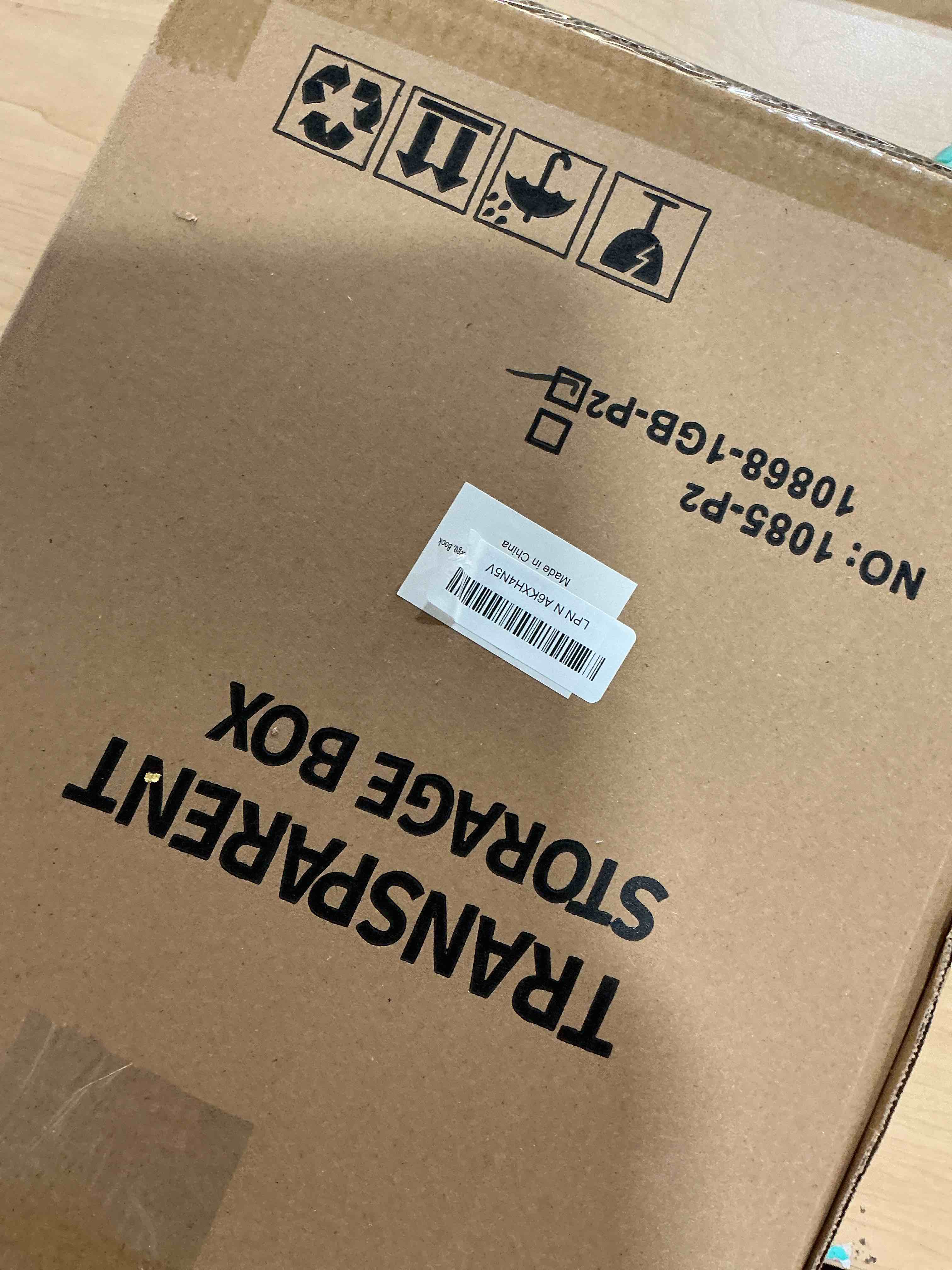 Condition photo showing New/Like New for Acrylic Display Case for Collectibles, Clear Acrylic Display Box with 3 Adjustable Layers and Magnetic Door, Stackable Clear Storage Box/Bins for Figures,Lego, Book 1 Adjustable Divider 2Pack