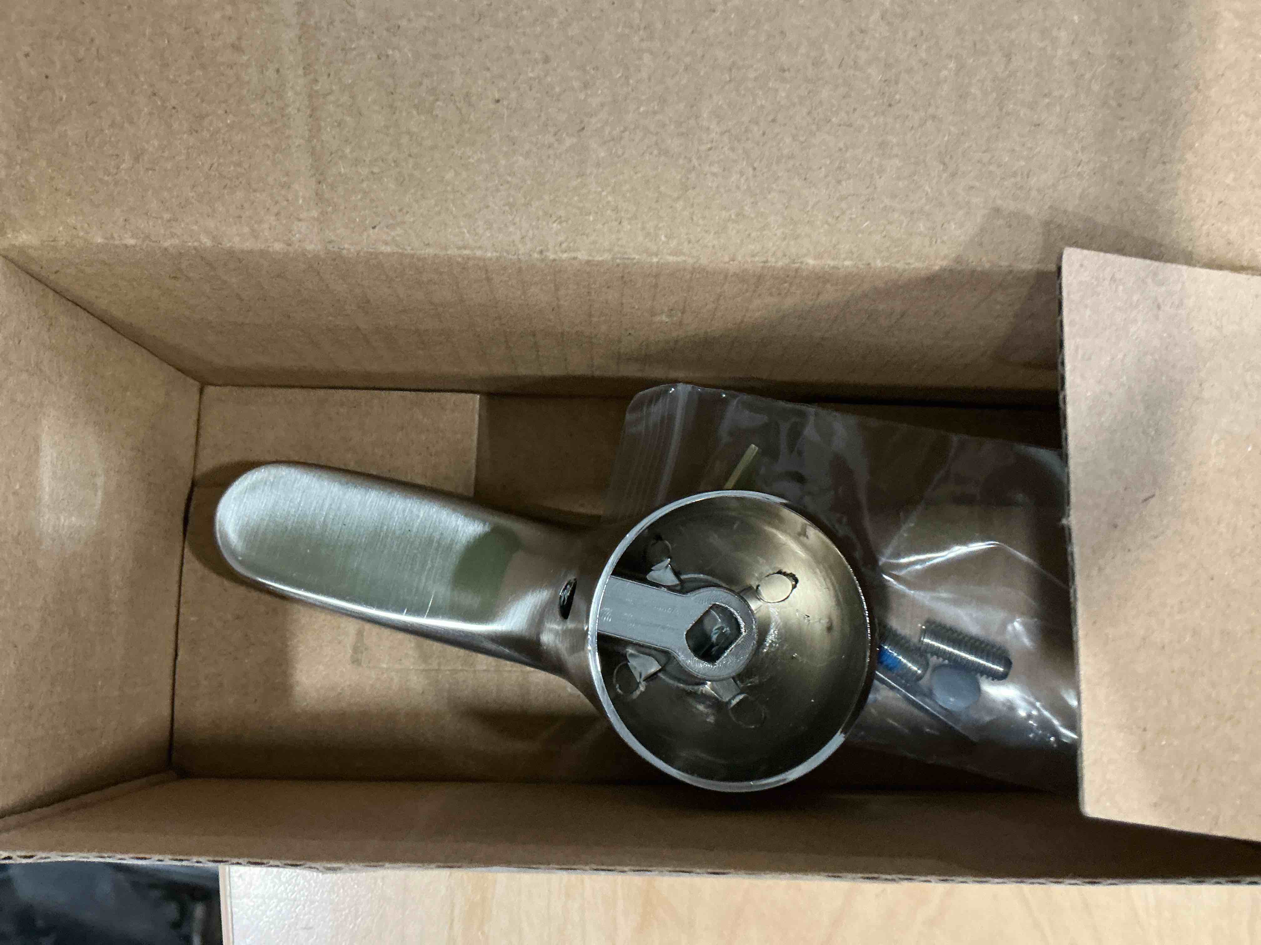 Condition photo showing As Is for Shower Handle Replacement,Delta Shower Handlet,for Delta 13/14 Series Tub Faucet RP48717,Nickel Brushed