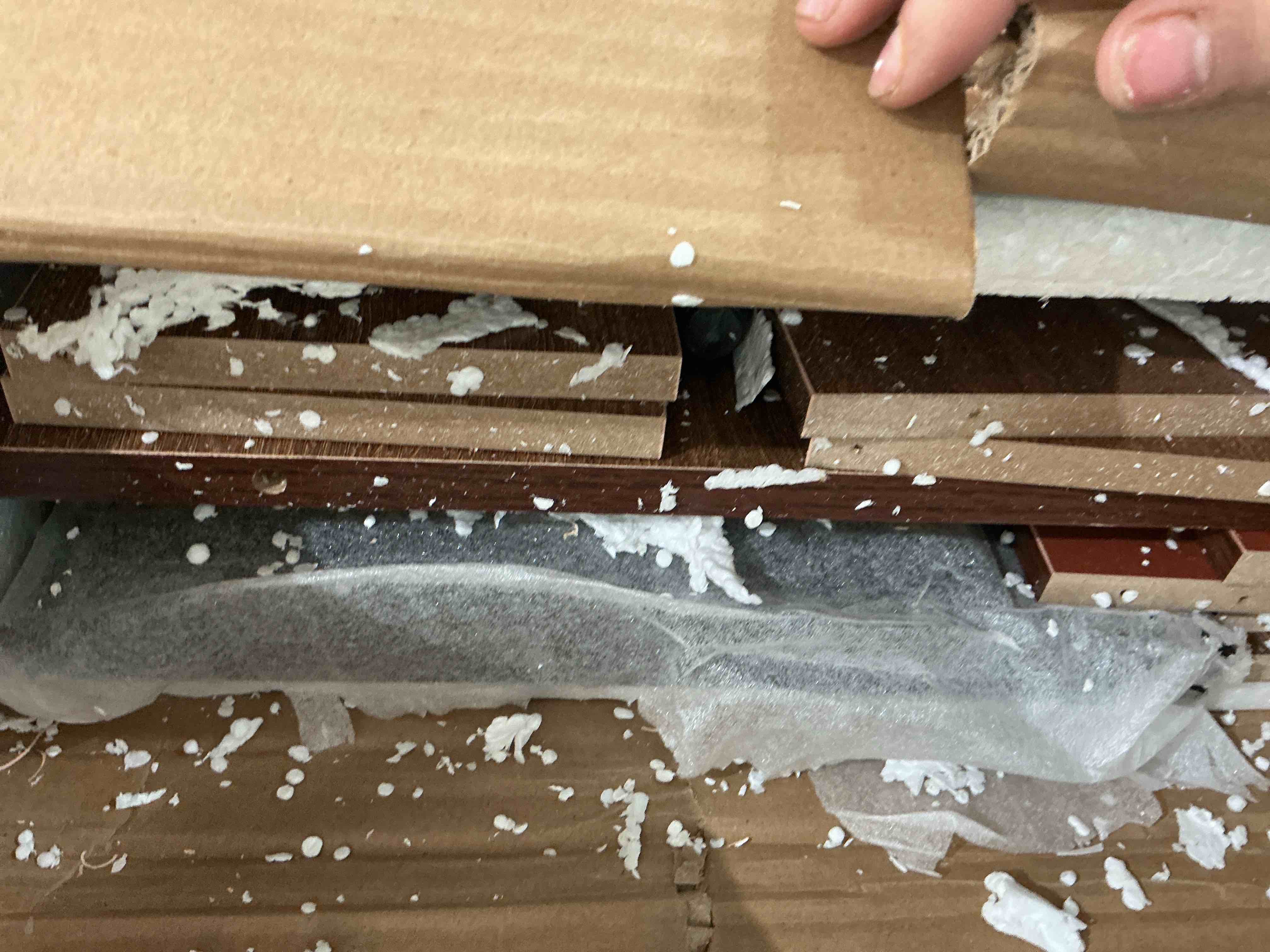 Condition photo showing New/Like New for fukayi sleek 3-Tier Shoe Storage Cabinet (Brown)