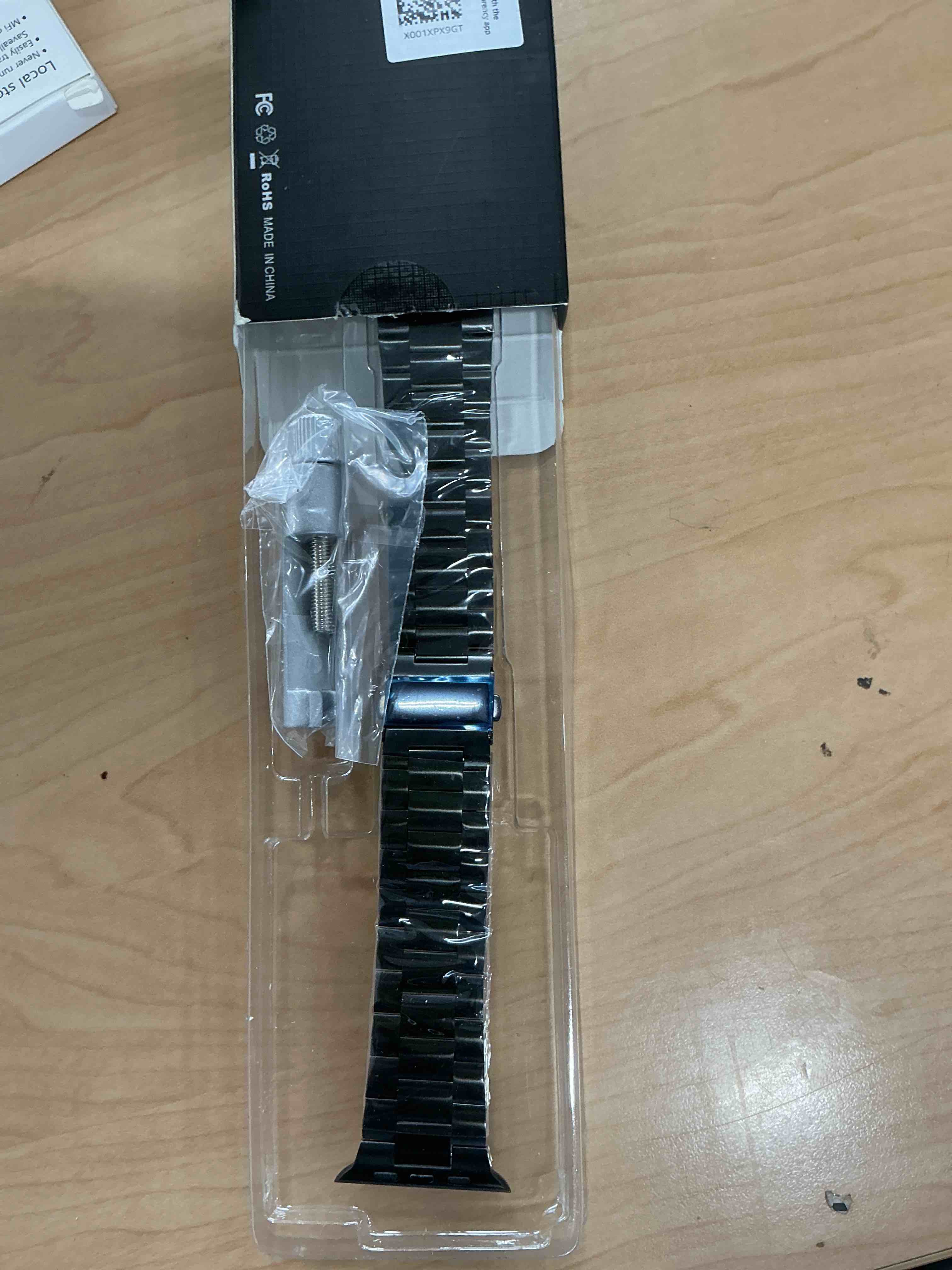 Condition photo showing New/Like New for iiteeology Lightweight Stainless Steel Band Designed for Apple Watch Ultra 3 & Ultra 2, Series 1-11, 46mm, 45mm, 44mm, 42mm, Replacement iWatch Bands for Men & Women,Black Black 46mm/Ultra 3/Ultra 2/45mm/44mm/42mm(series 3)
