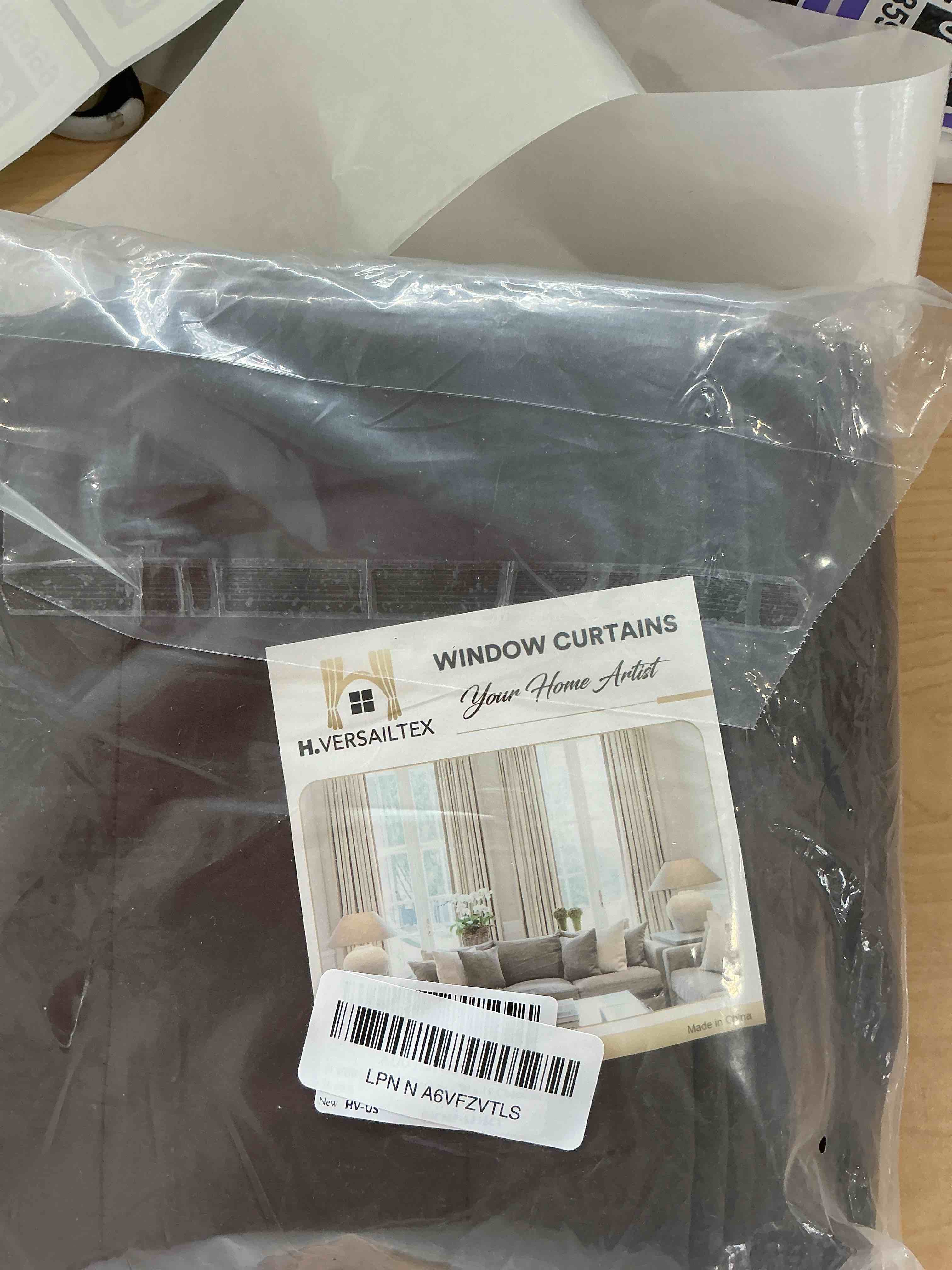 Condition photo showing New/Like New for h.versailtex 4 panels blackout curtain valances for kitchen windows/bathroom/living room/bedroom privacy decorative rod pocket short winow valance curtains, 52" w x 18" l, chocolate brown