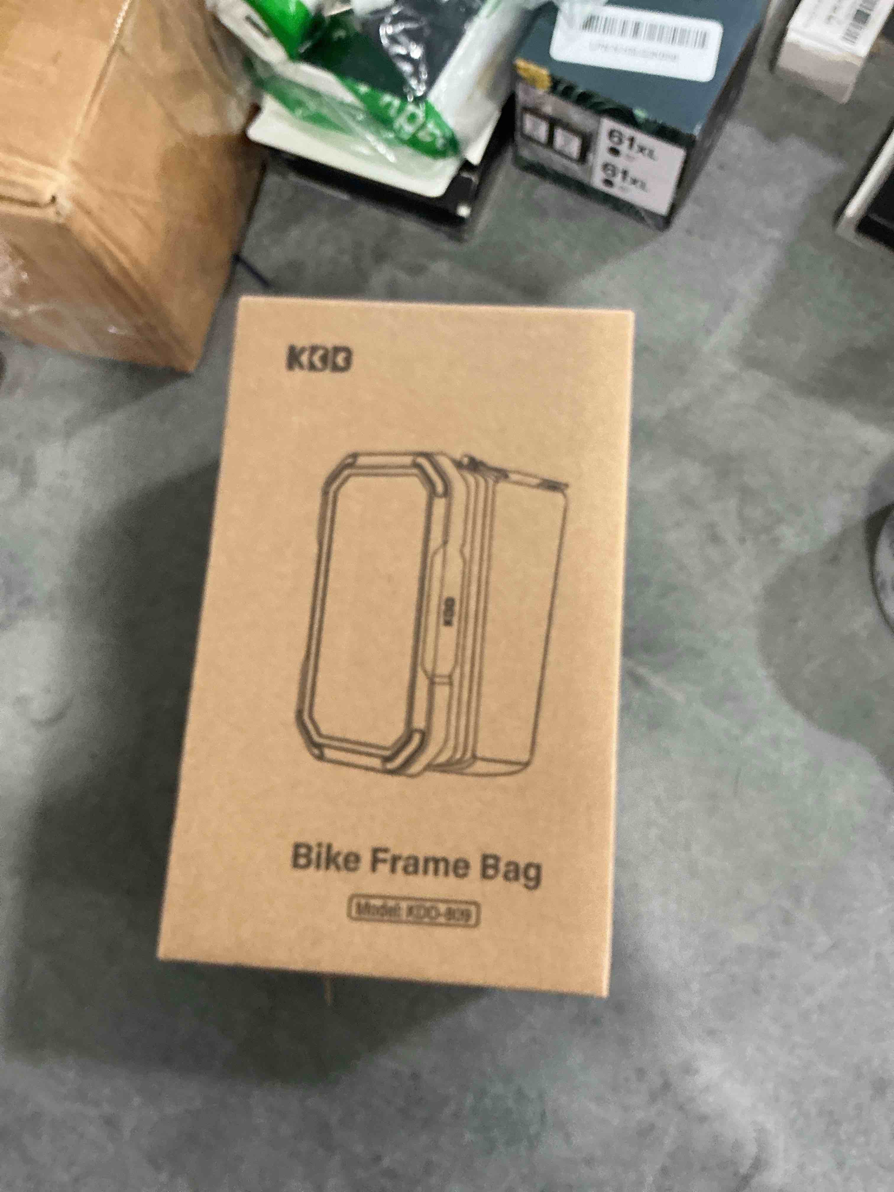 KDD Bike Front Frame Bag with Waterproof Phone Holder, Mountain Cycling Storage Pouch, Handlebar Bag