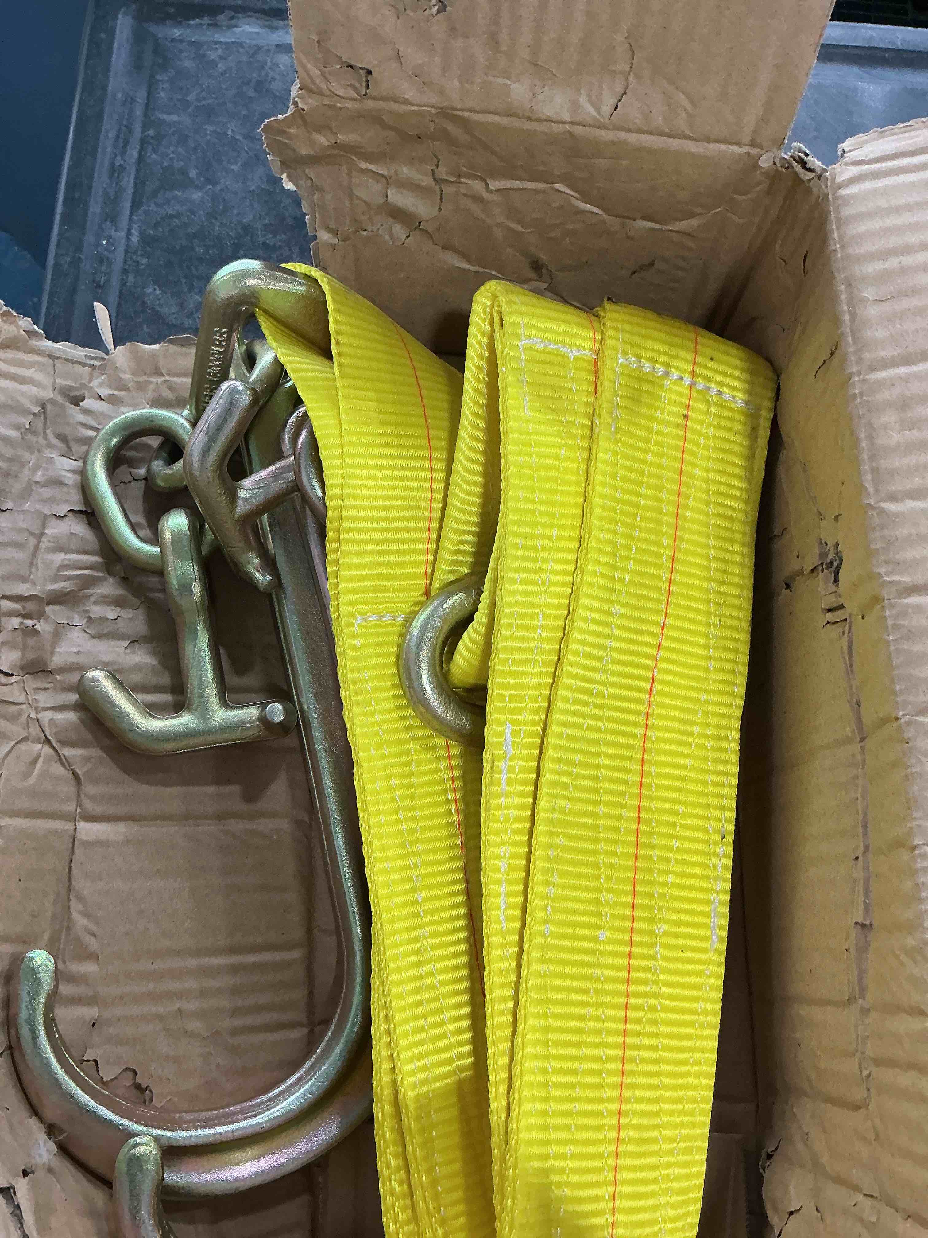 SENKEYFE Tow Straps V Bridle, 3" x 36" Recovery V-Strap with 15" J Hooks and T-J Hooks, 5400LBS J Ho