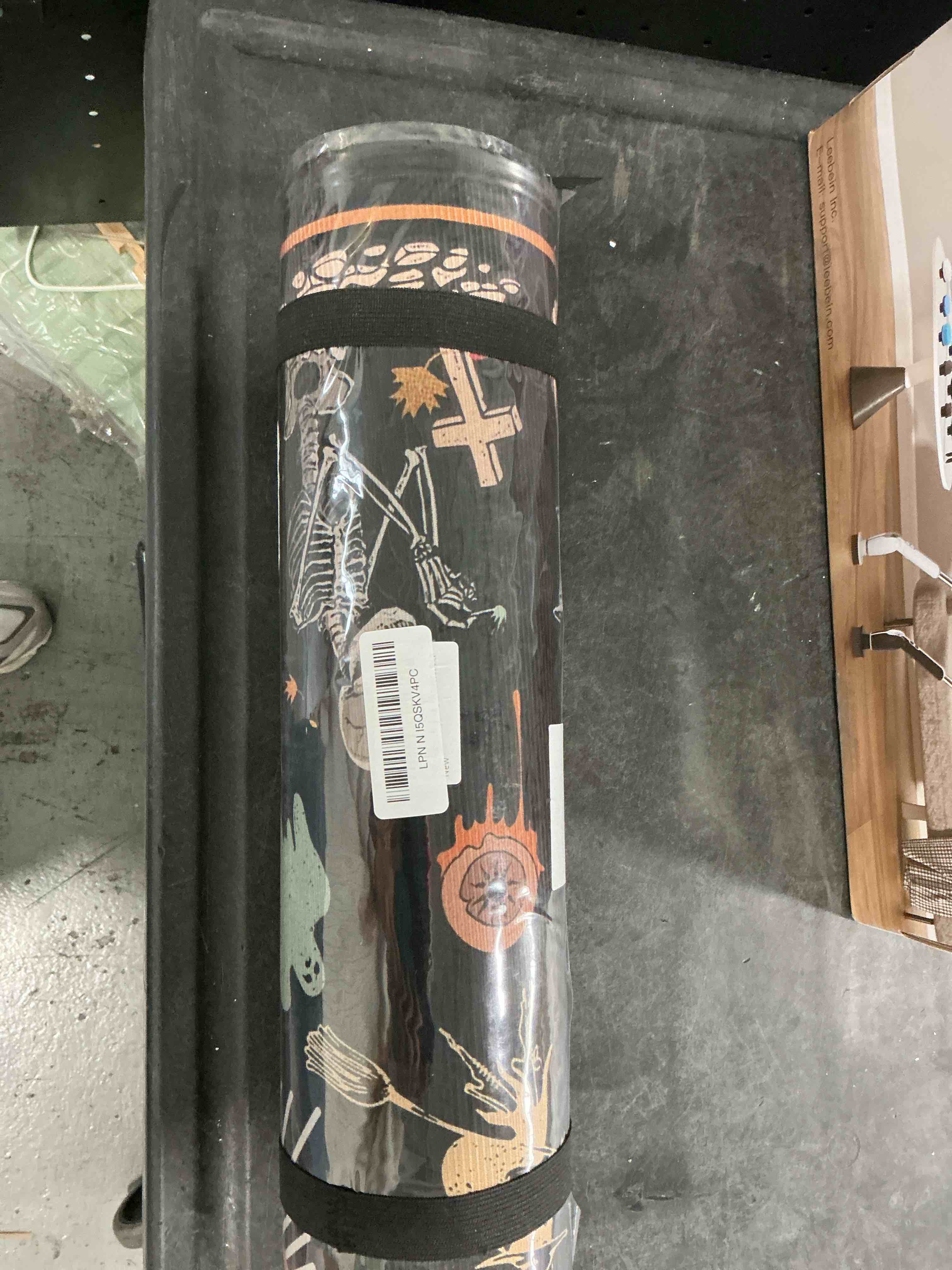 Vintage Halloween Kitchen Rugs and Mats Set of 2,Scary Halloween Pumpkin Skeleton Ghost Floor Mats,N