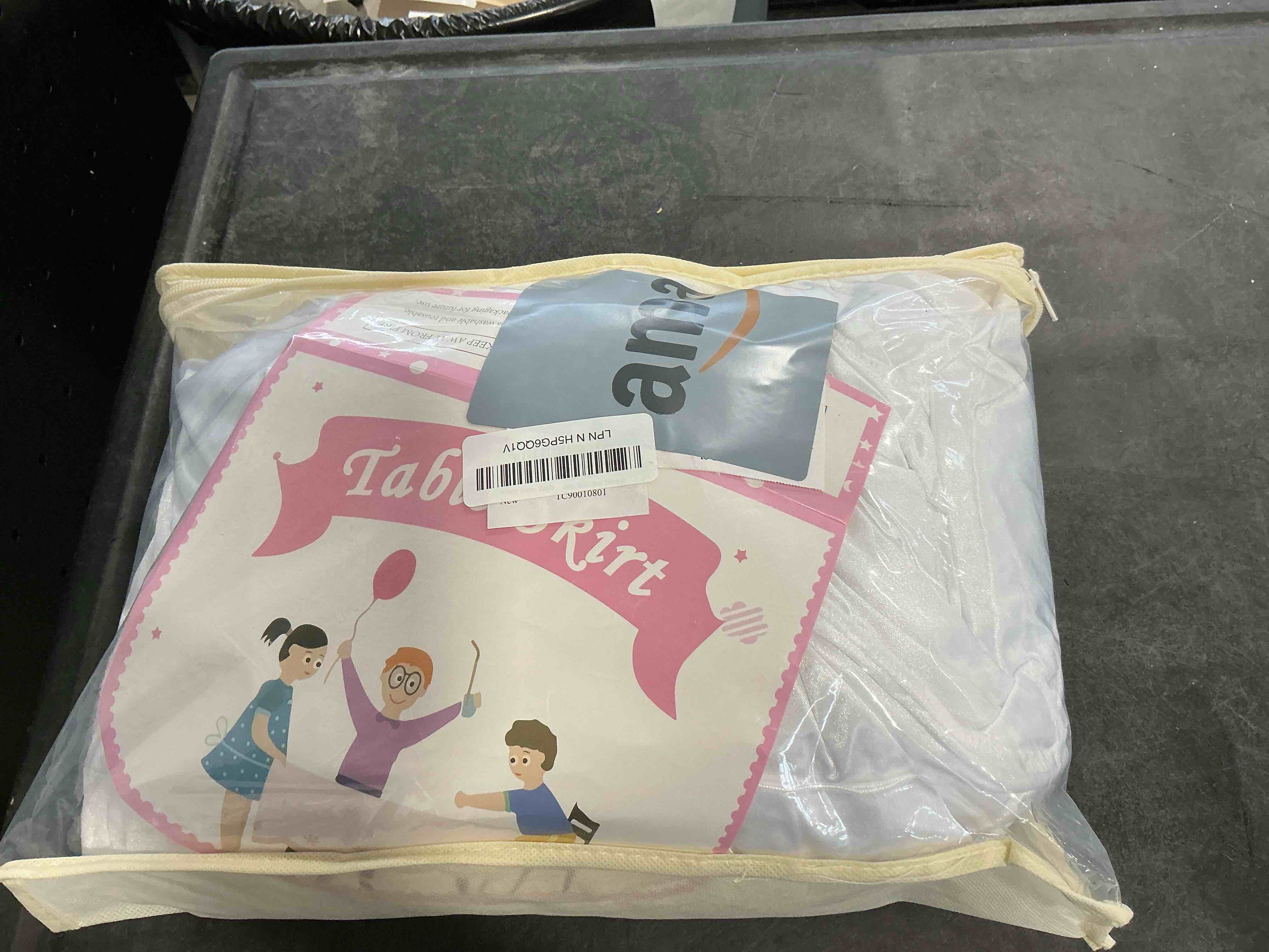 White Satin Table Clothes for 8 Foot Rectangle Tables - 8FT Wrinkle Resistant Glitter Rectangle Tabl