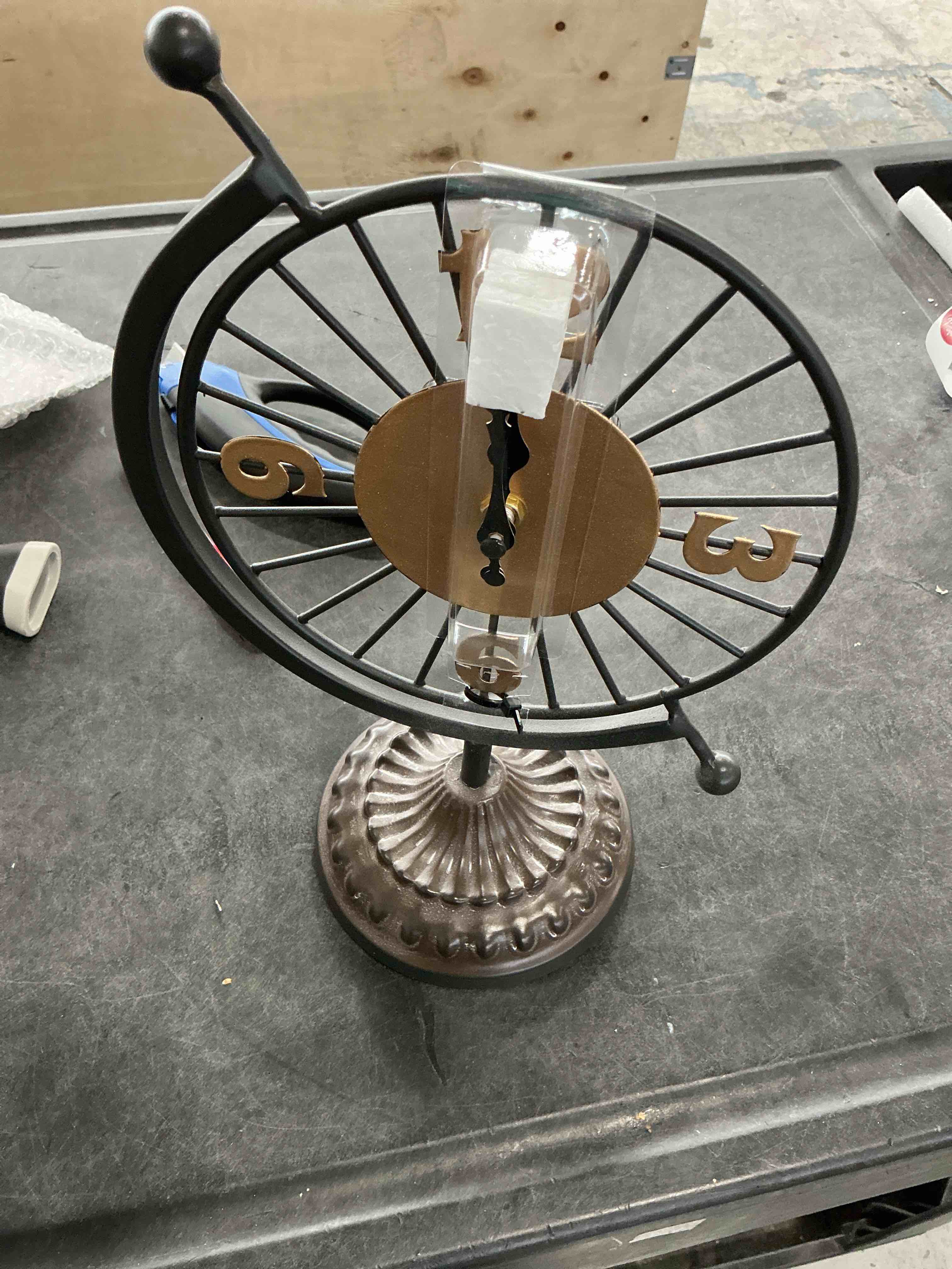 Lily's Home Vintage Mantle Clock. Silent, Non Ticking Stylish Decorative Table Clock Perfect for Liv