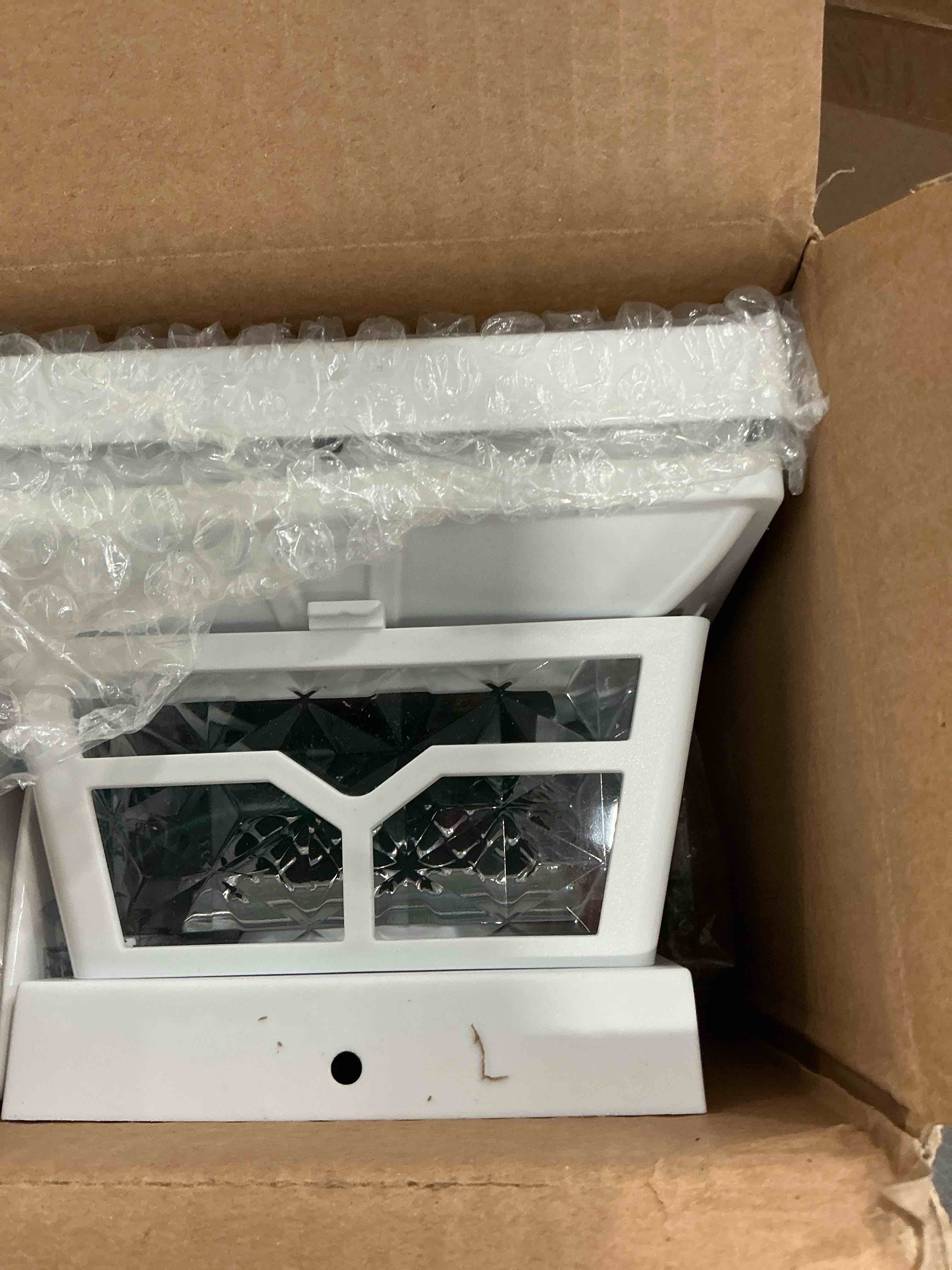 SIEDiNLAR Solar Post Cap Lights Outdoor 2 Color Modes 8 LEDs for 4x4 5x5 6x6 Posts Fence Deck Patio Decoration Warm White & Cool White Lighting White (4 Pack)