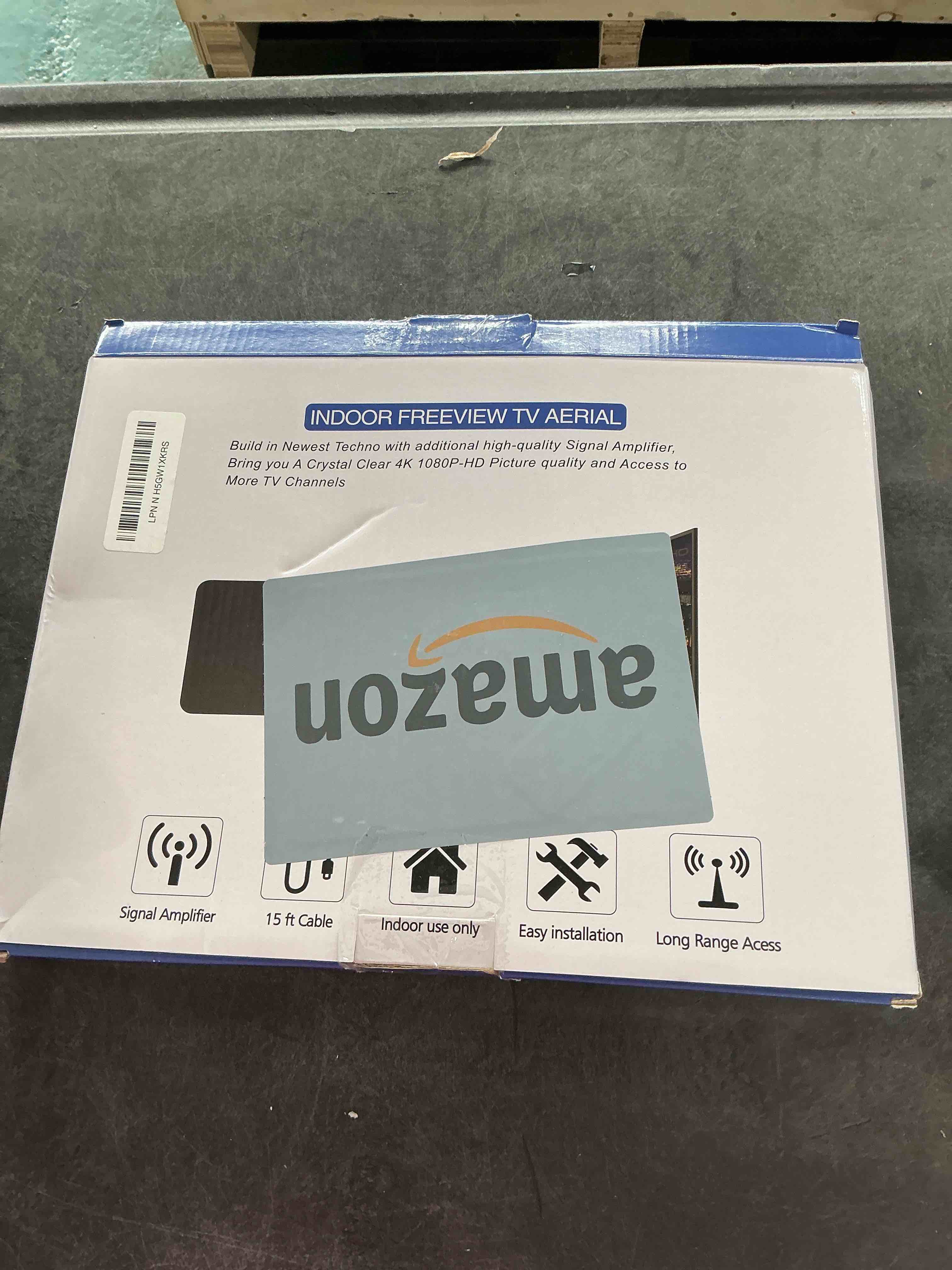 TV Antenna Indoor - Local Channels Digital TV Antenna - Supports 4K 1080p - with Signal Booster - Remote Reception Antenna for Smart TV and Old TVs - 16ft HDTV Coaxial Cable (Black)
